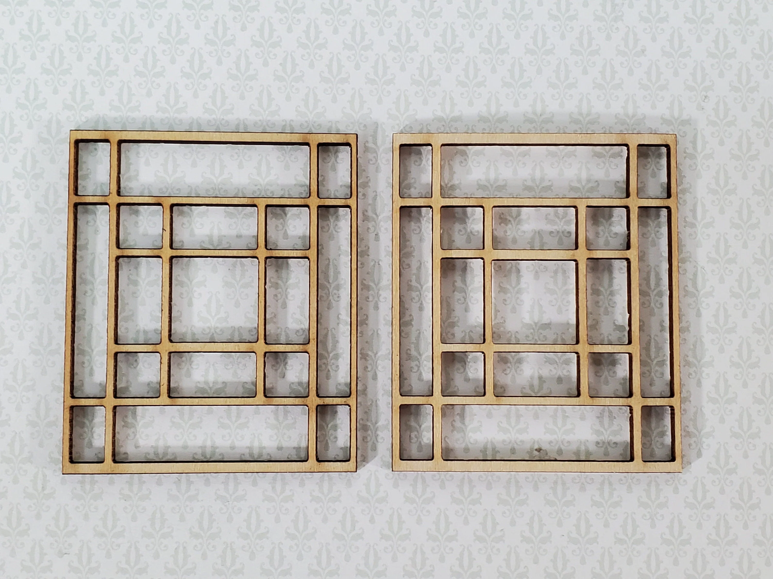 Dollhouse Window Panes Inserts Prairie Style 1:12 Scale Fits Houseworks 5032