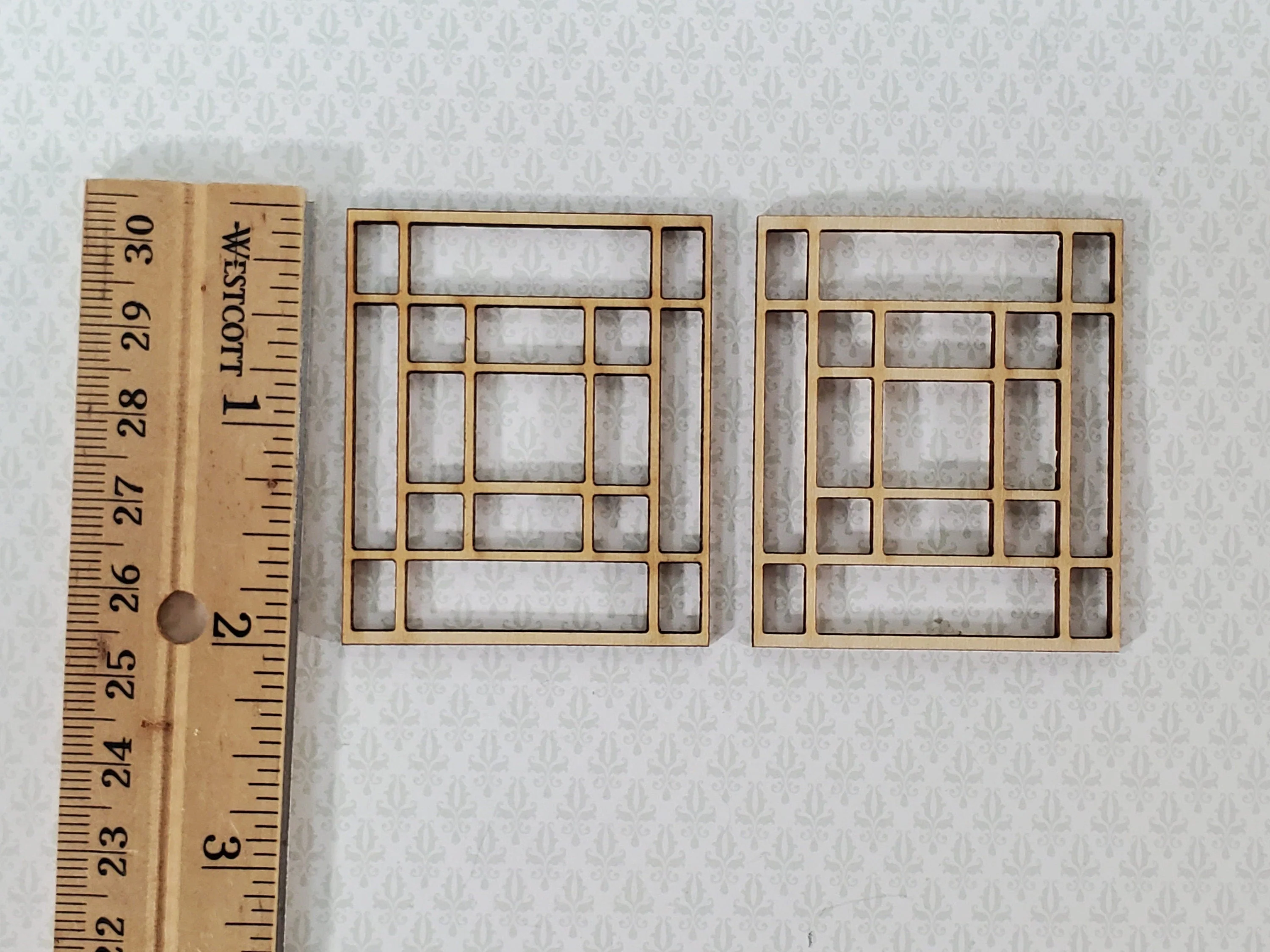 Dollhouse Window Panes Inserts Prairie Style 1:12 Scale Fits Houseworks 5032 - Image 3