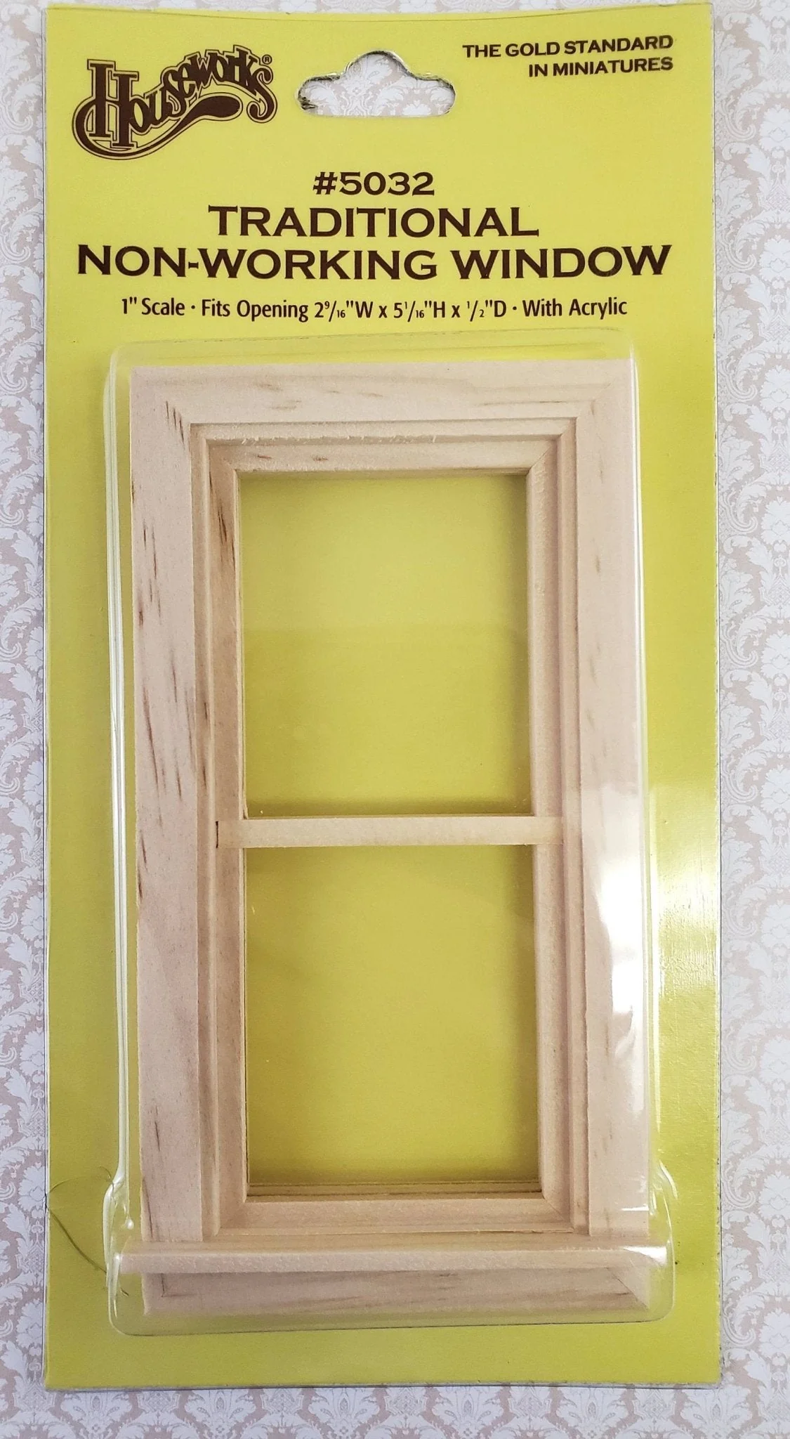 Dollhouse Miniature Window Traditional Non Working 1:12 Scale Houseworks 5032