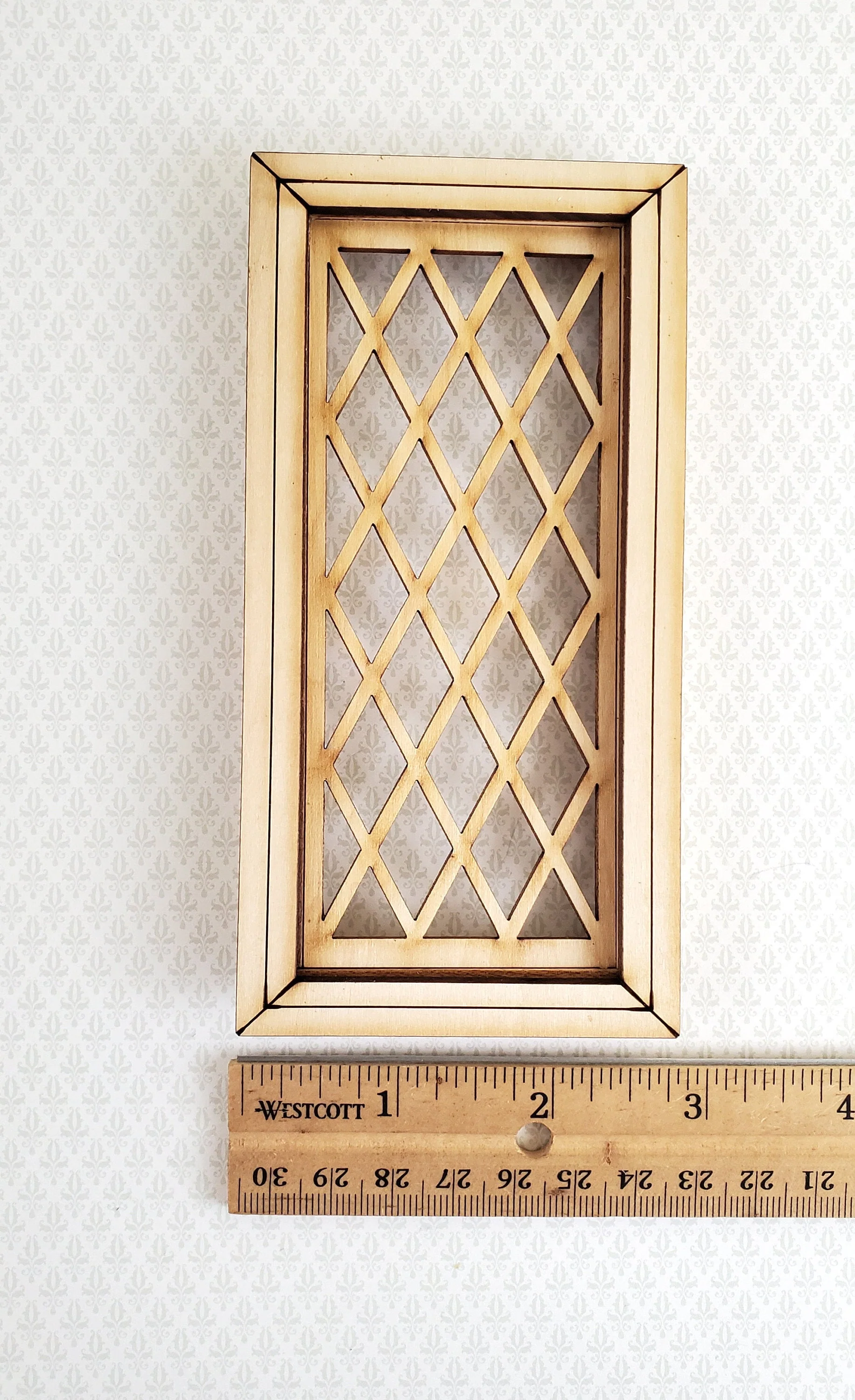 Dollhouse Window Tudor Style Diamond Pane 1:12 Scale Miniature 2114CW - Image 3