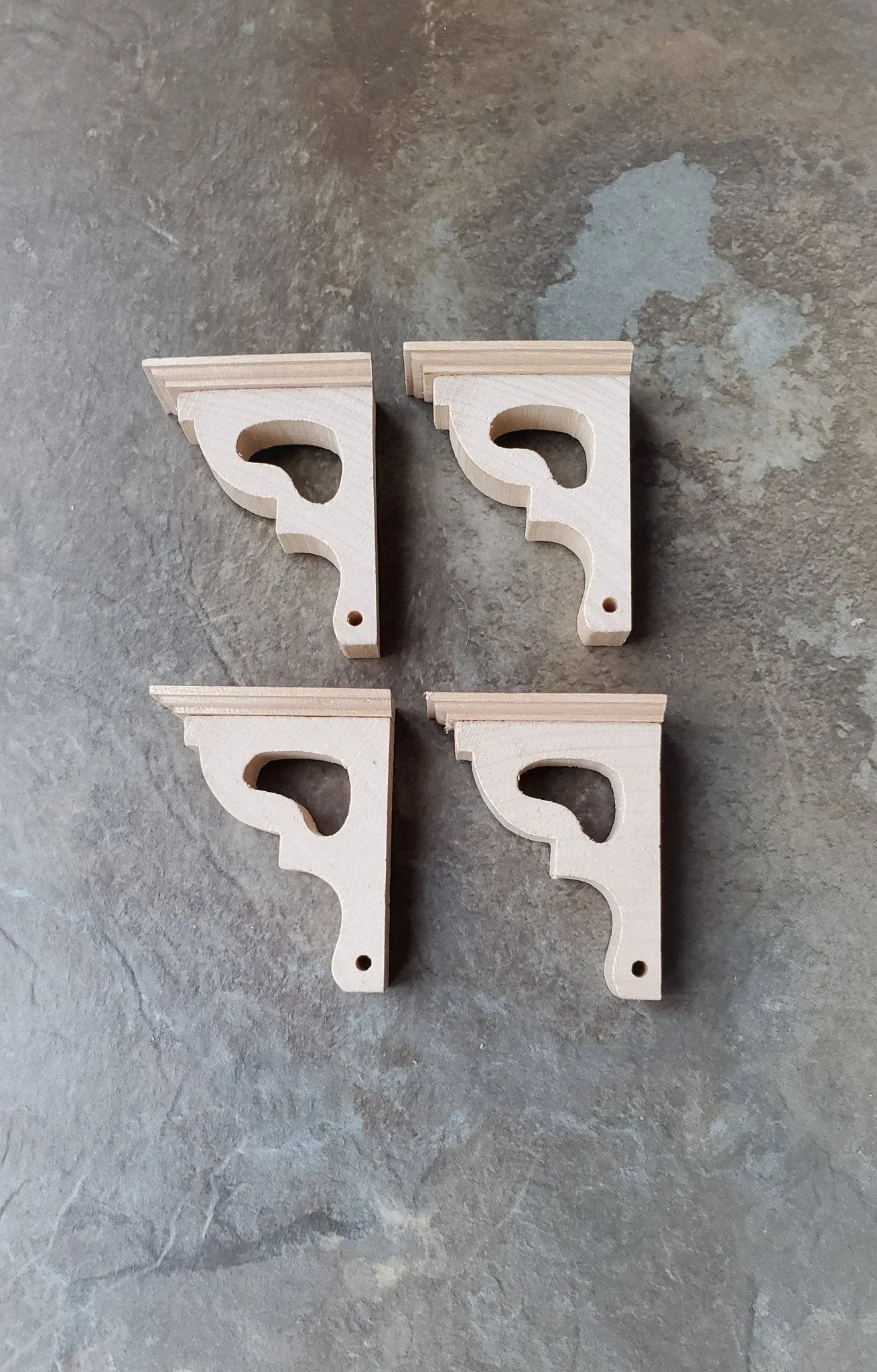 Dollhouse Miniature Wood Corbels or Brackets Extra Large 1:12 Scale Set of 4 Victorian HW7028