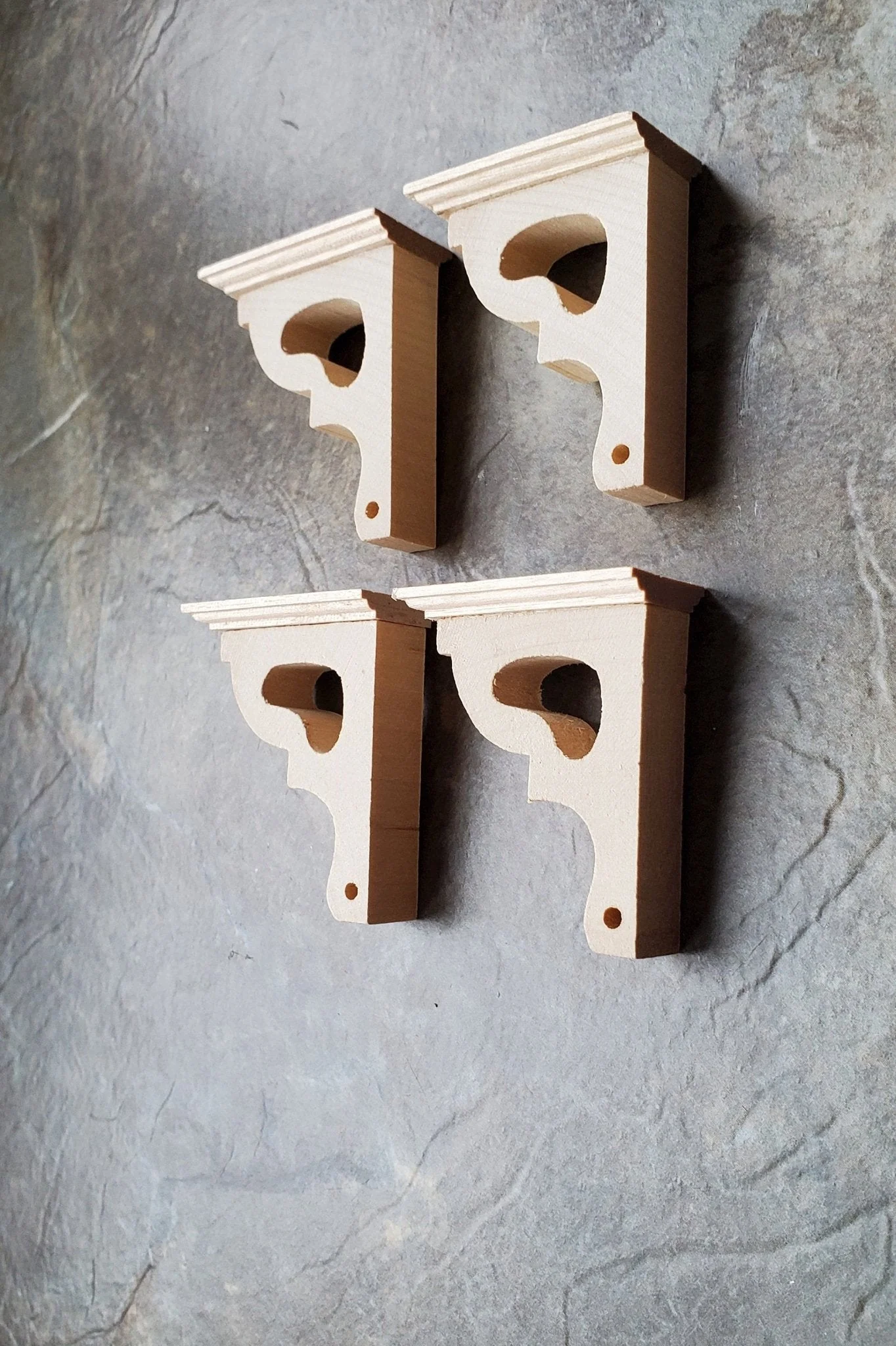 Dollhouse Miniature Wood Corbels or Brackets Extra Large 1:12 Scale Set of 4 Victorian HW7028 - Image 2