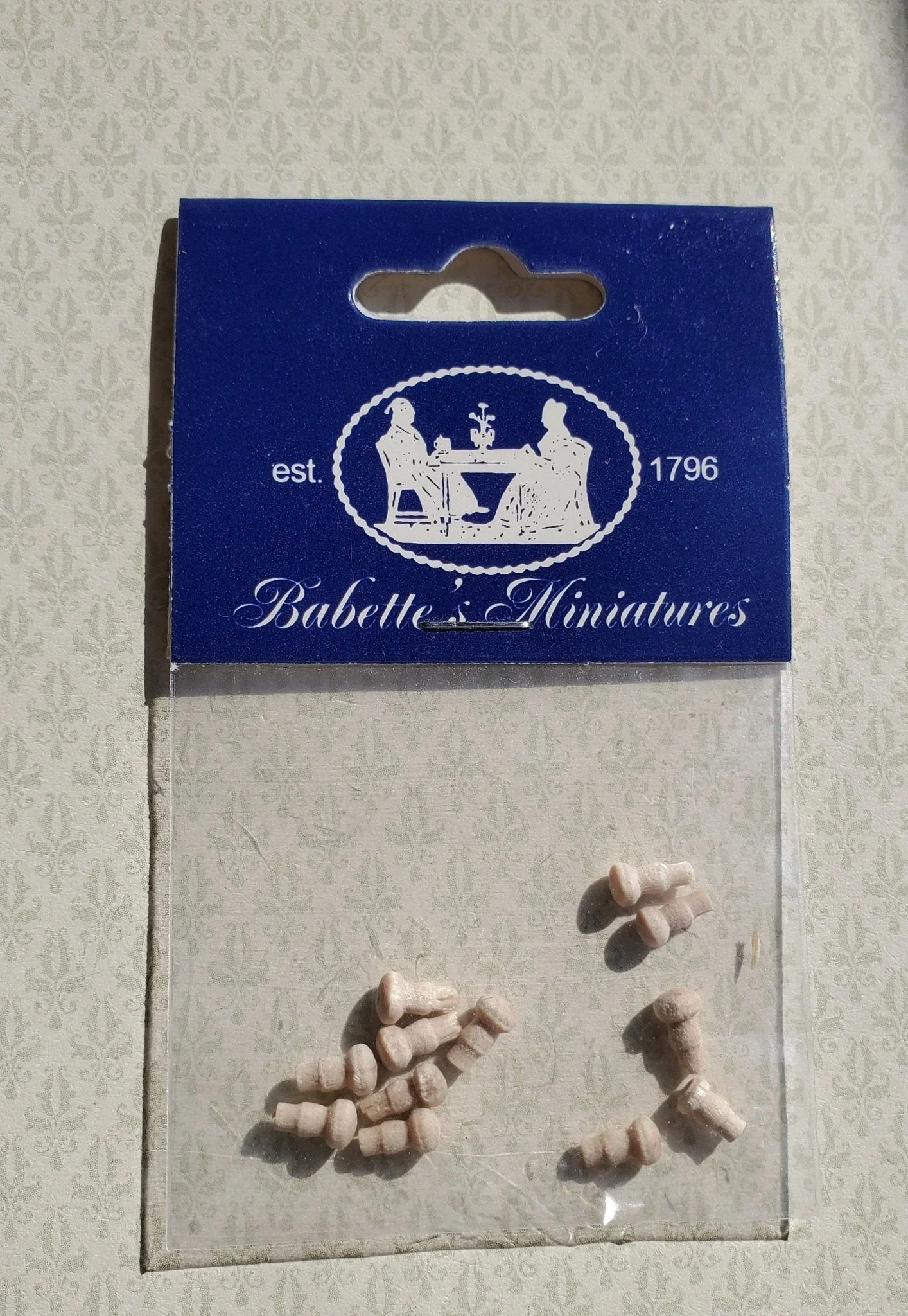 Dollhouse Miniature Wood Knobs or Drawer Pulls Small 12 Pieces 1:12 Scale 6 mm