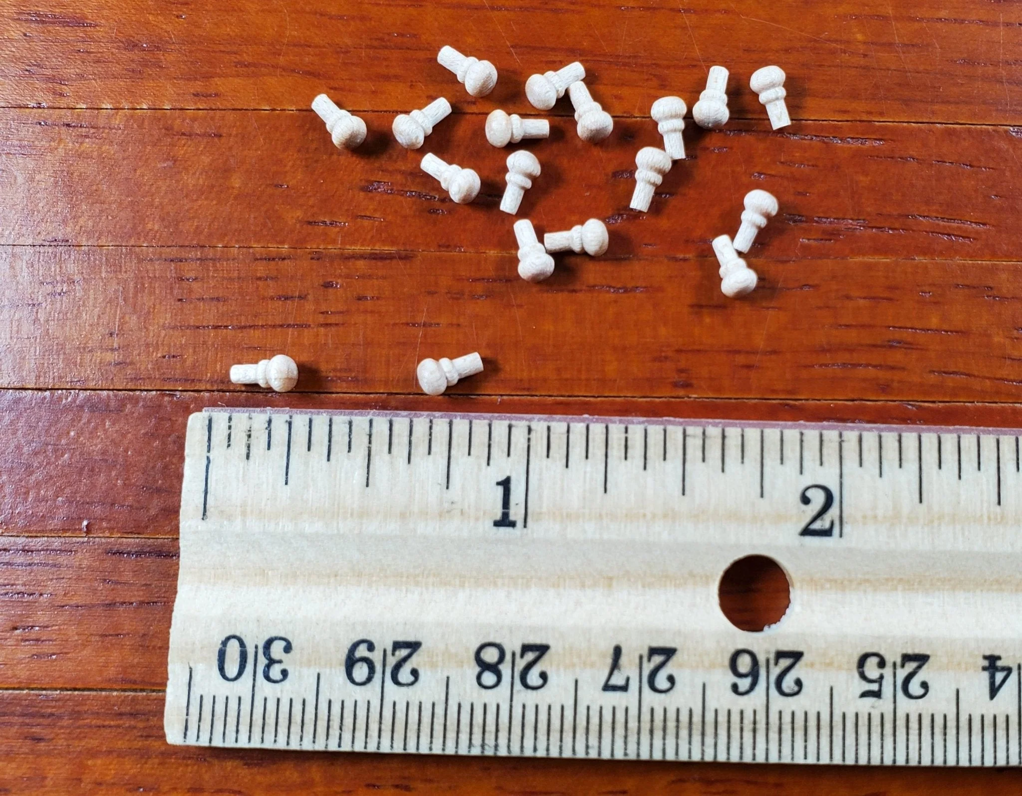 Dollhouse Wood Knobs or Drawer Pulls Small 18 Pieces 1:12 Scale Miniatures - Image 2