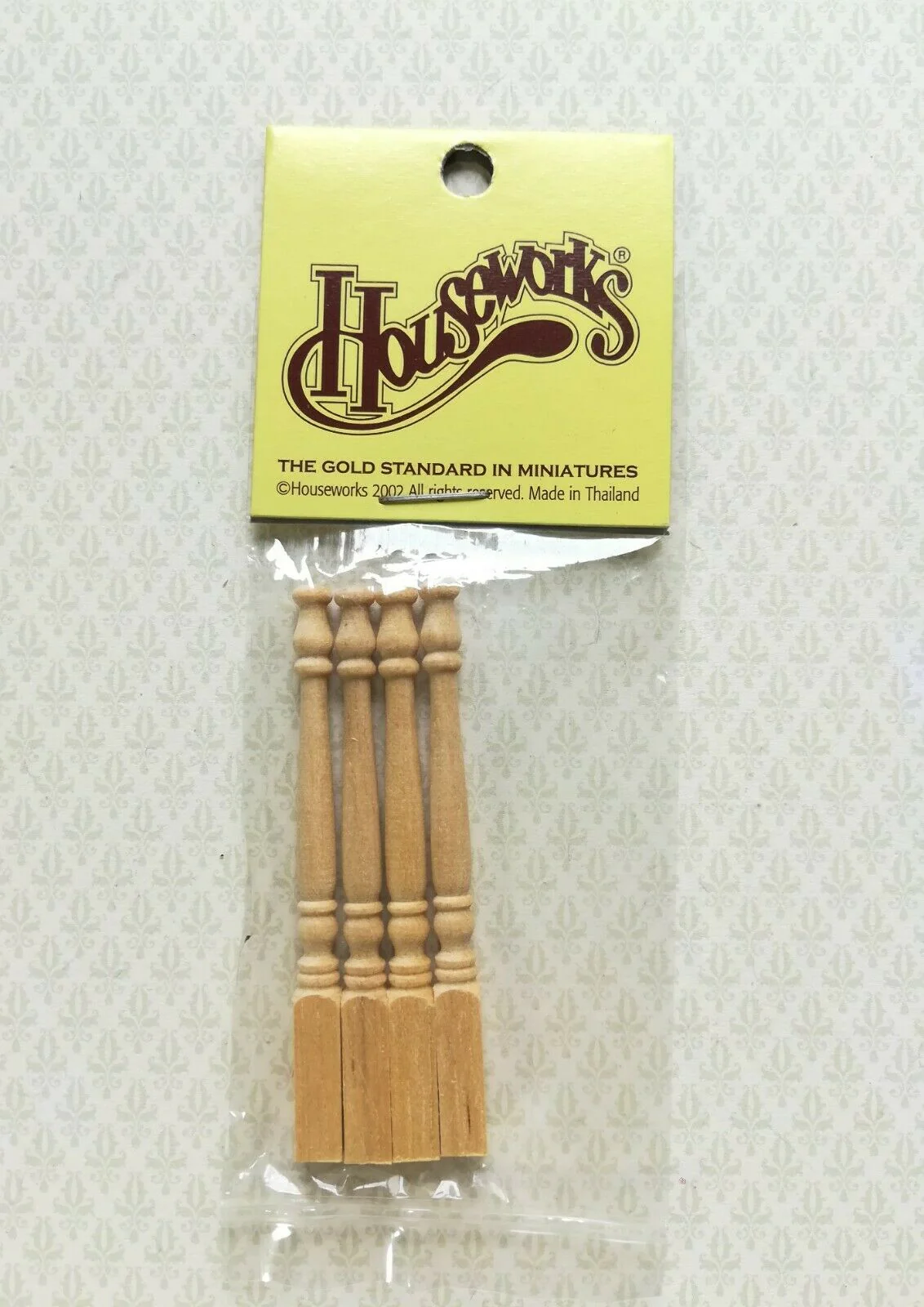 Dollhouse Miniature Wood Spindles Table Legs 4 Pieces 1:12 Scale 2 1/2" Long - Image 2