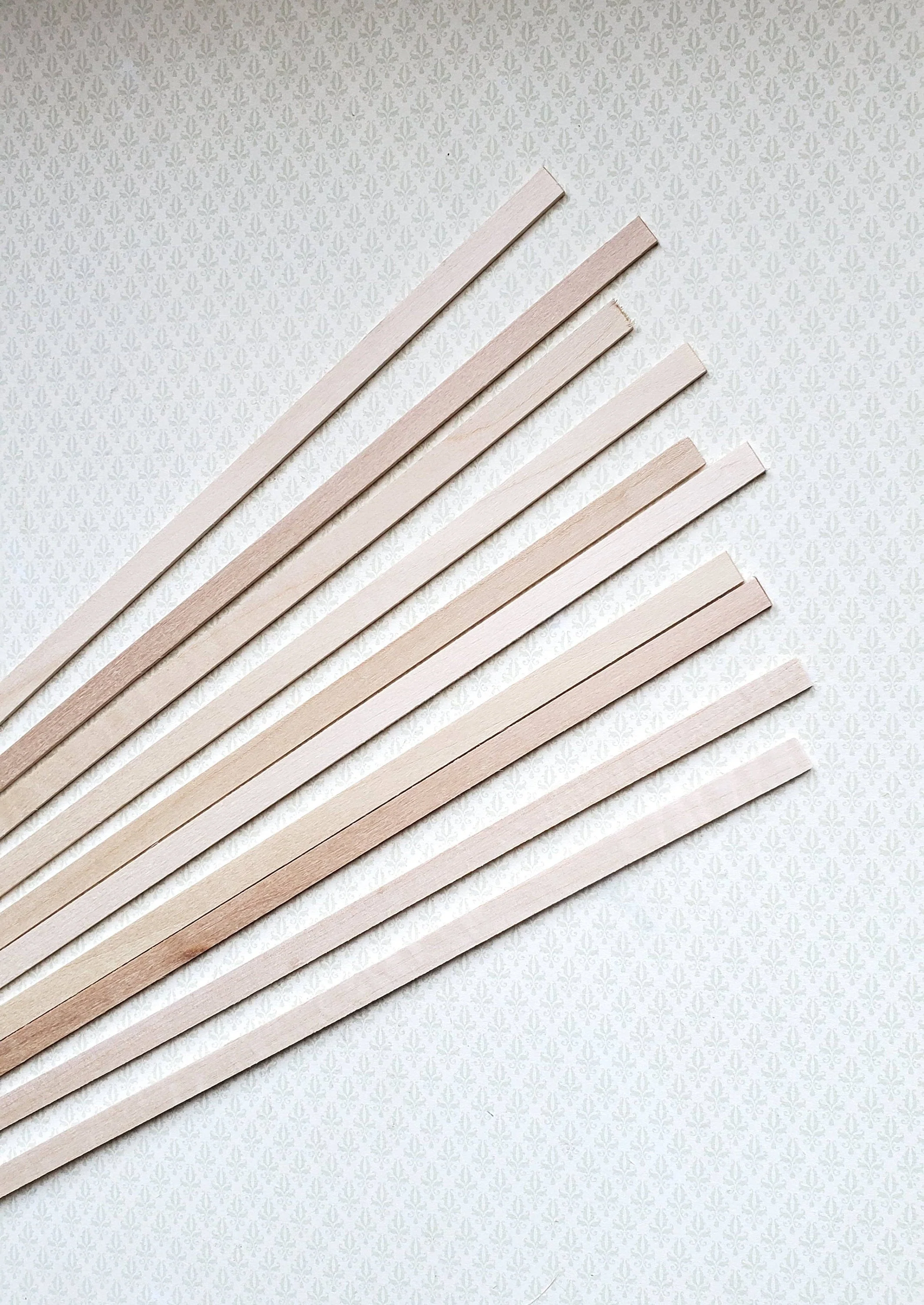 Basswood Wood Strips 10 Pieces Crafts Dollhouse Flooring 1/16 x 1/4 x 12" long - Image 2