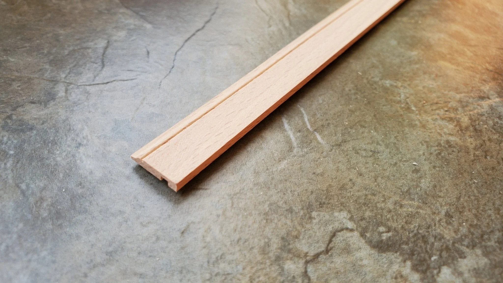 Dollhouse Miniatures Baseboard Trim or Molding w/ Wire Channel 1/2" wide x 18" 1:12 Scale CLA77945