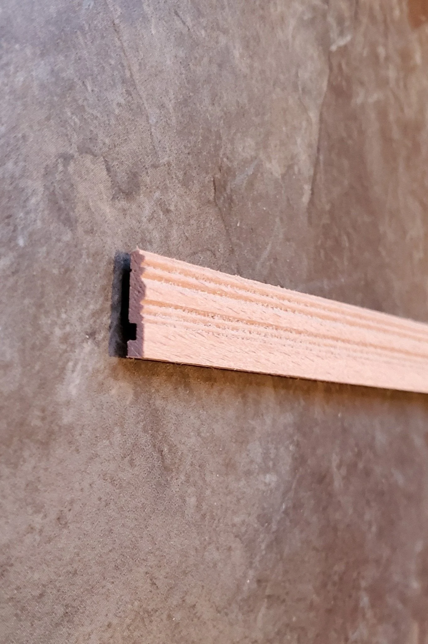 Dollhouse Miniatures Baseboard Trim or Molding with Wire Channel 1/2" wide x 18" 1:12 Scale