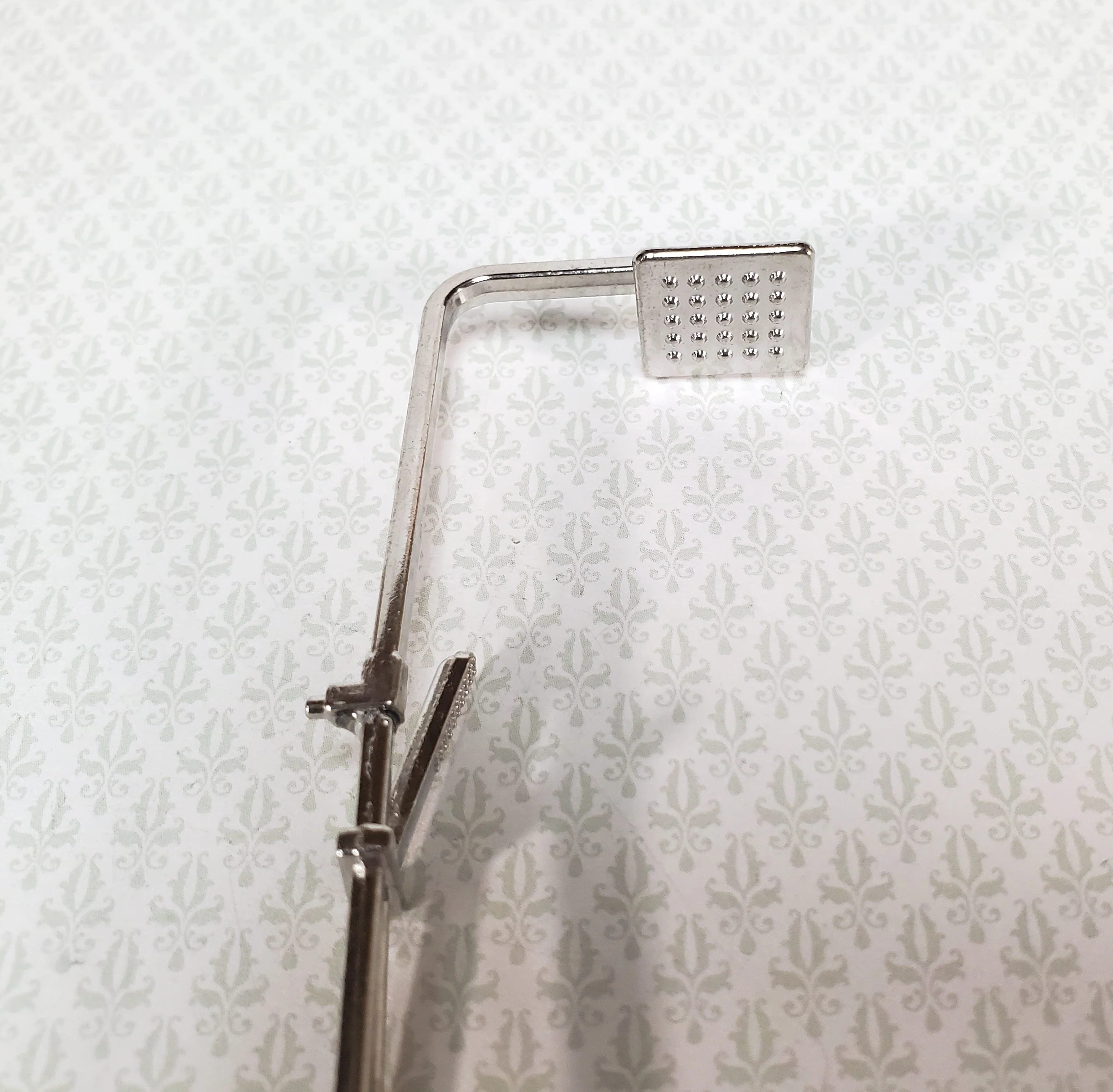 Dollhouse Modern Shower Head Chrome Silver Metal for Bathroom 1:12 Scale Miniature - Image 2