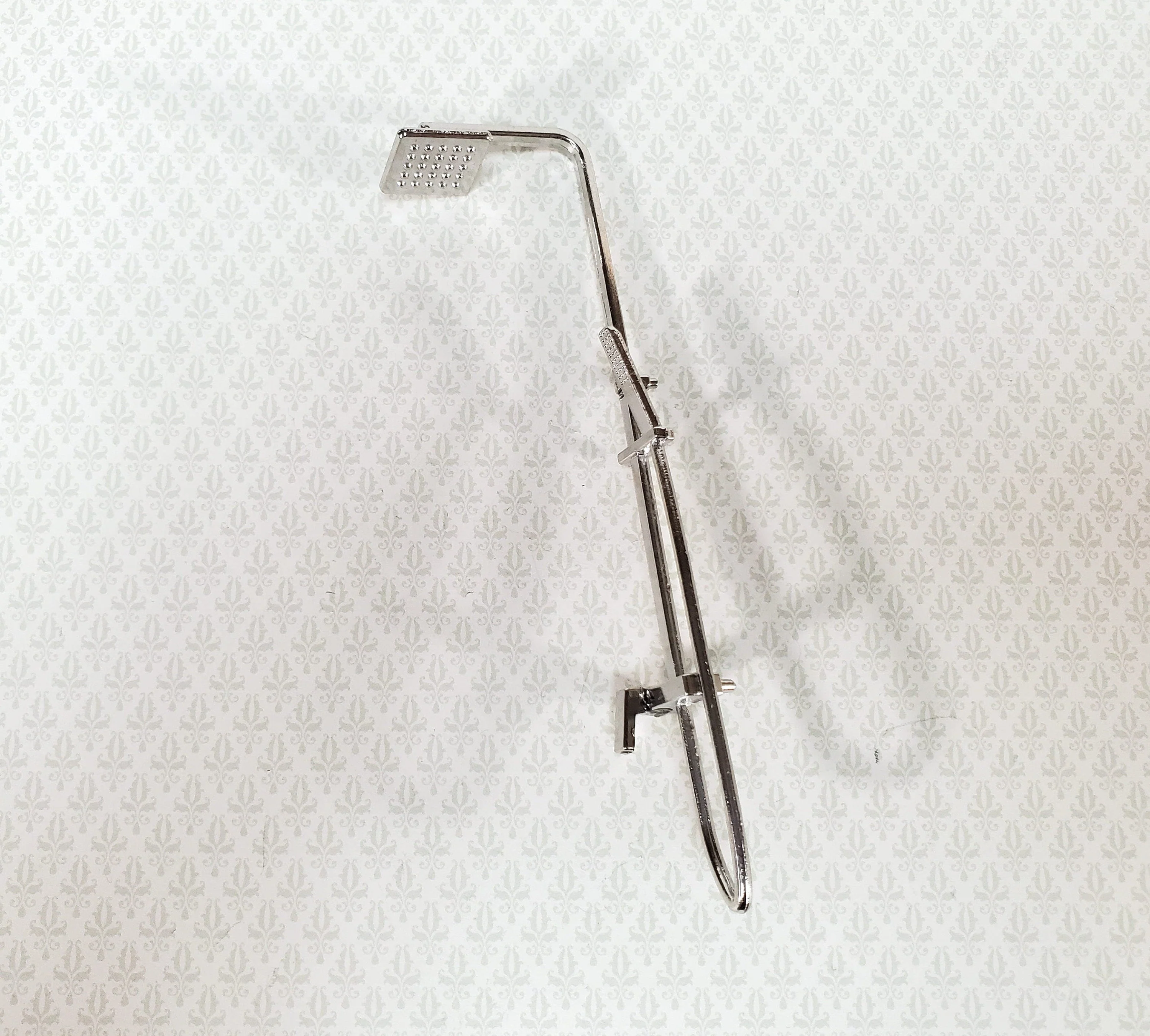 Dollhouse Modern Shower Head Chrome Silver Metal for Bathroom 1:12 Scale Miniature - Image 3
