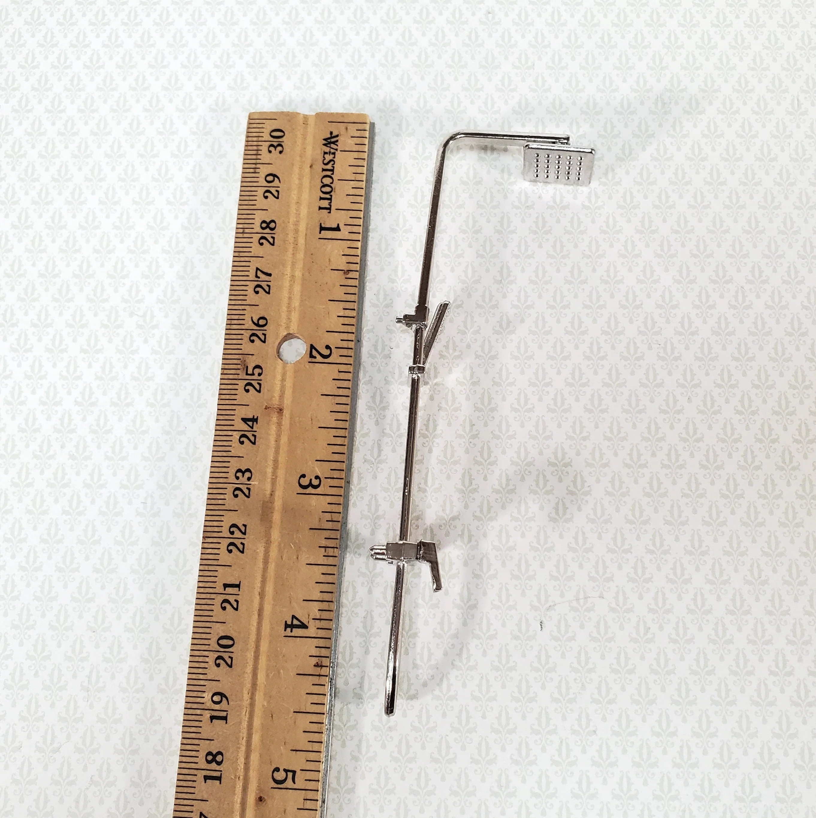 Dollhouse Modern Shower Head Chrome Silver Metal for Bathroom 1:12 Scale Miniature - Image 4