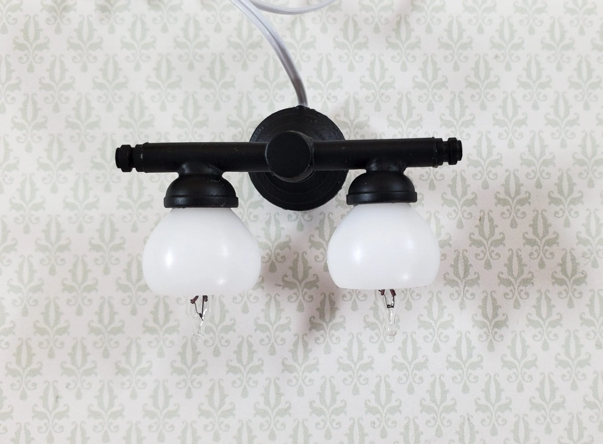 Dollhouse Modern Wall Light Bathroom Kitchen 1:12 Scale Miniature w/Plug - Image 3