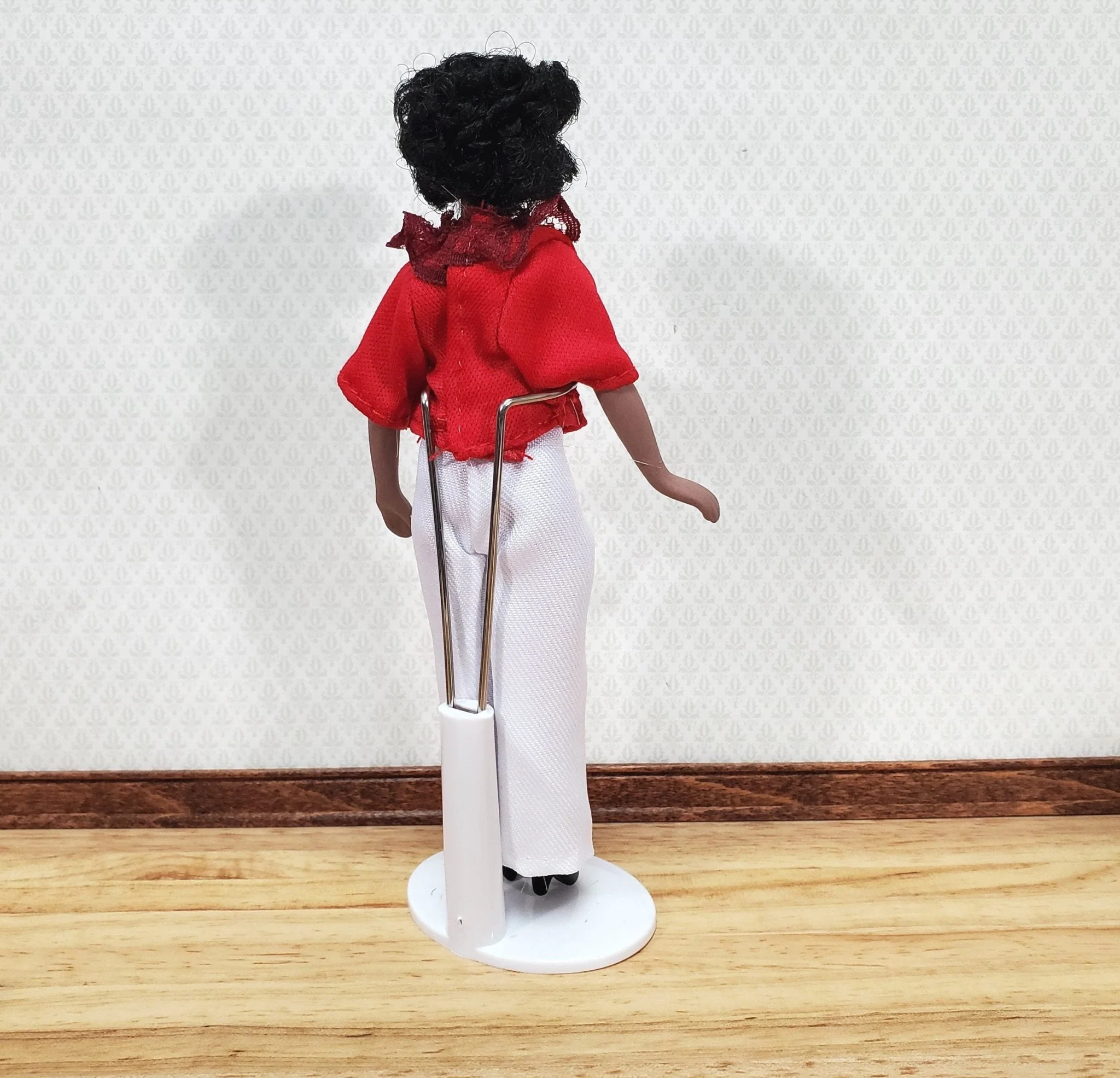 Dollhouse Modern Woman Black Brown Doll Mom Mother 1:12 Scale Miniatures - Image 3