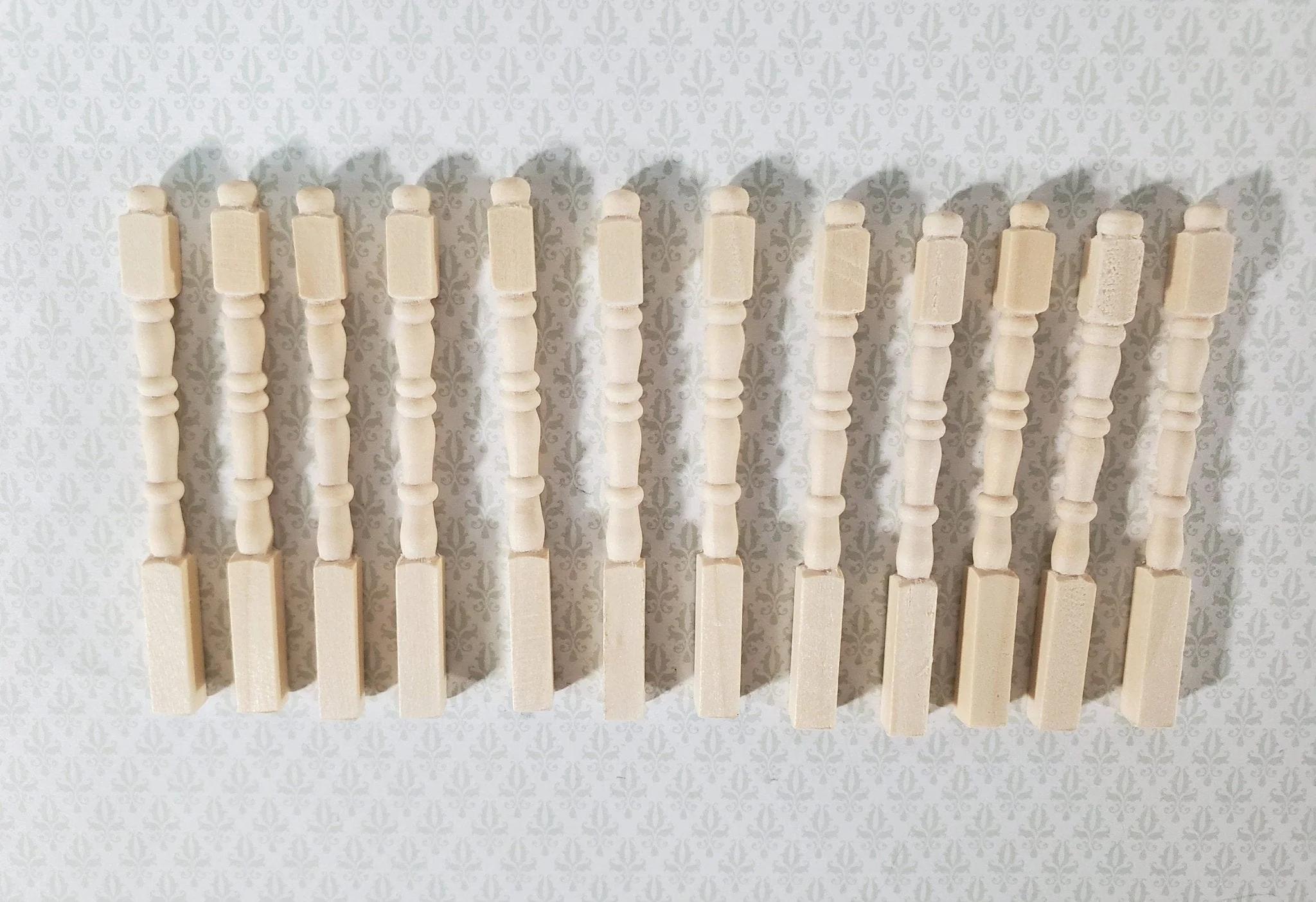Dollhouse Narrow Newel Posts Spindles Set of 12 1:12 Scale Miniatures 2 3/8" Tall - Image 3