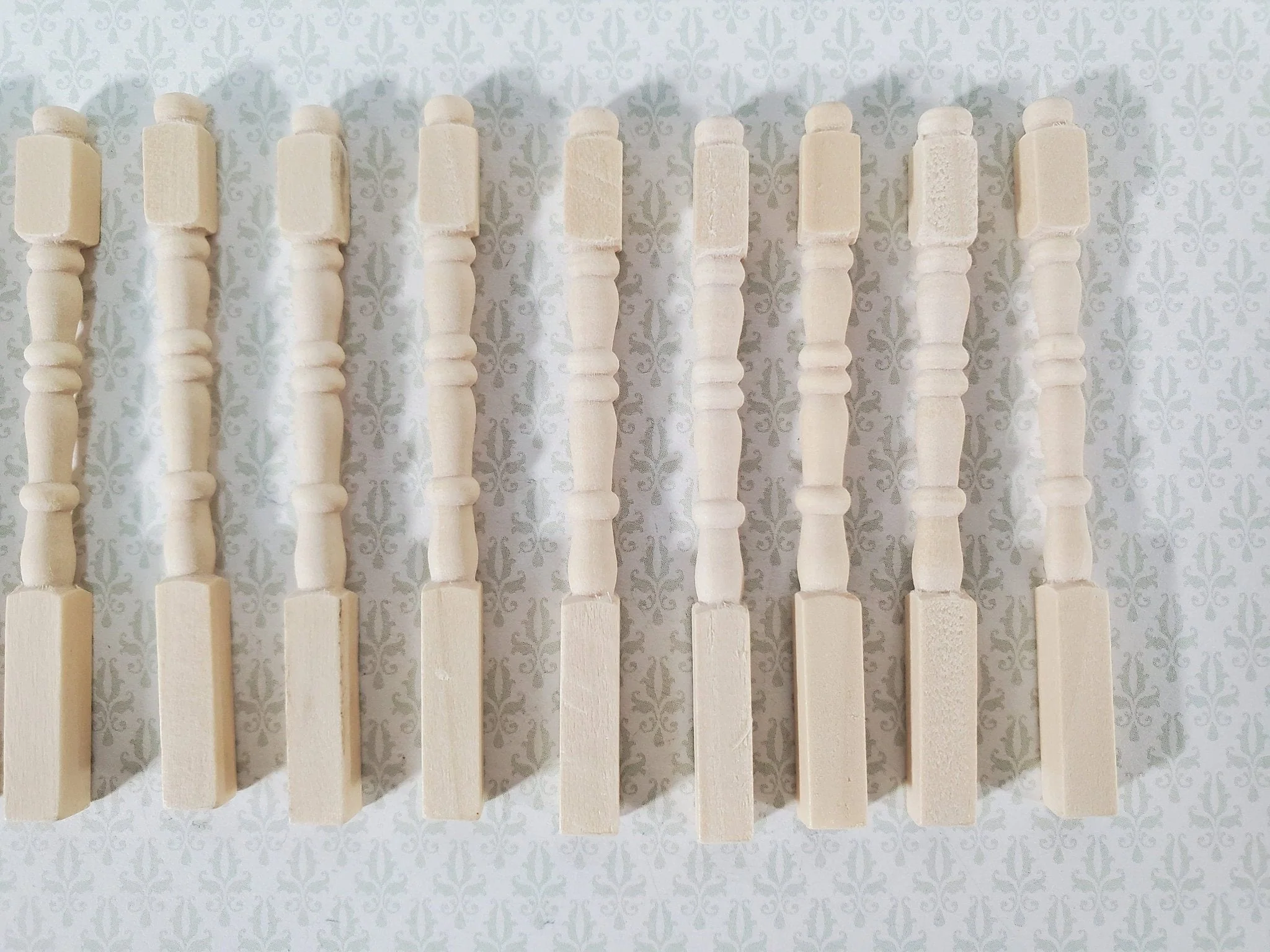 Dollhouse Narrow Newel Posts Spindles Set of 12 1:12 Scale Miniatures 2 3/8" Tall - Image 6