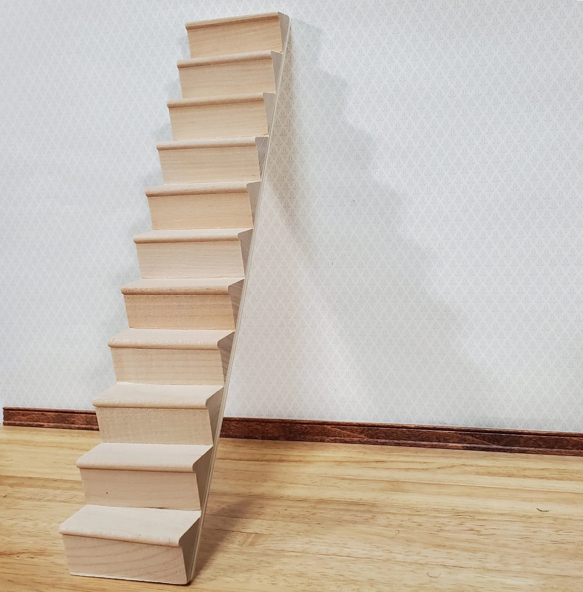 Dollhouse Narrow Stairs Stairway Up to 9.5" ceilings 1:12 Scale Miniature - Image 3