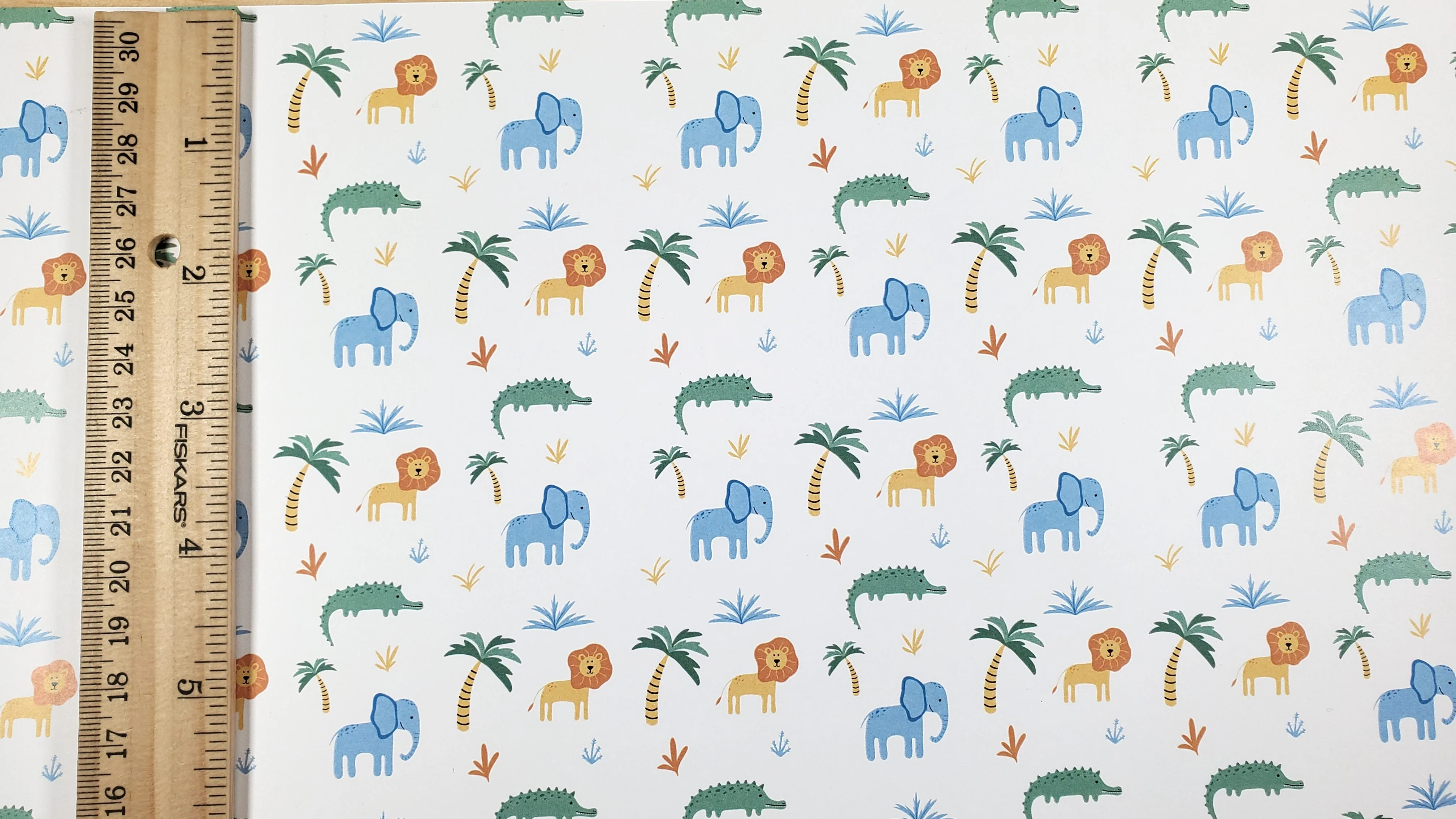 Dollhouse Nursery Safari Wallpaper 3 Sheets Elephants Lions 1:12 Scale Miniature - Image 3