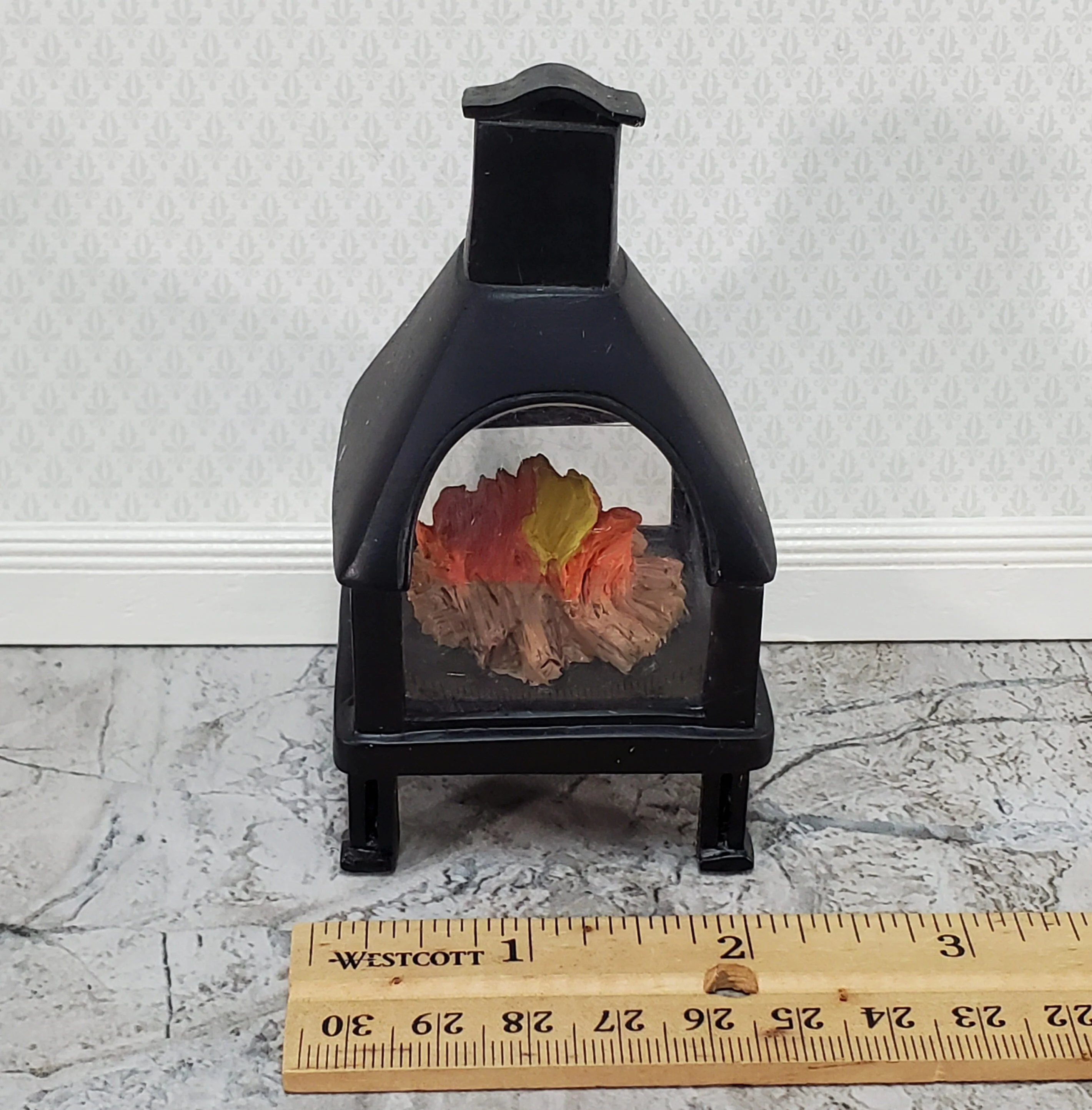 Dollhouse Outdoor Fireplace Fire Pit Modern Style for Patio 1:12 Scale Miniature - Image 4