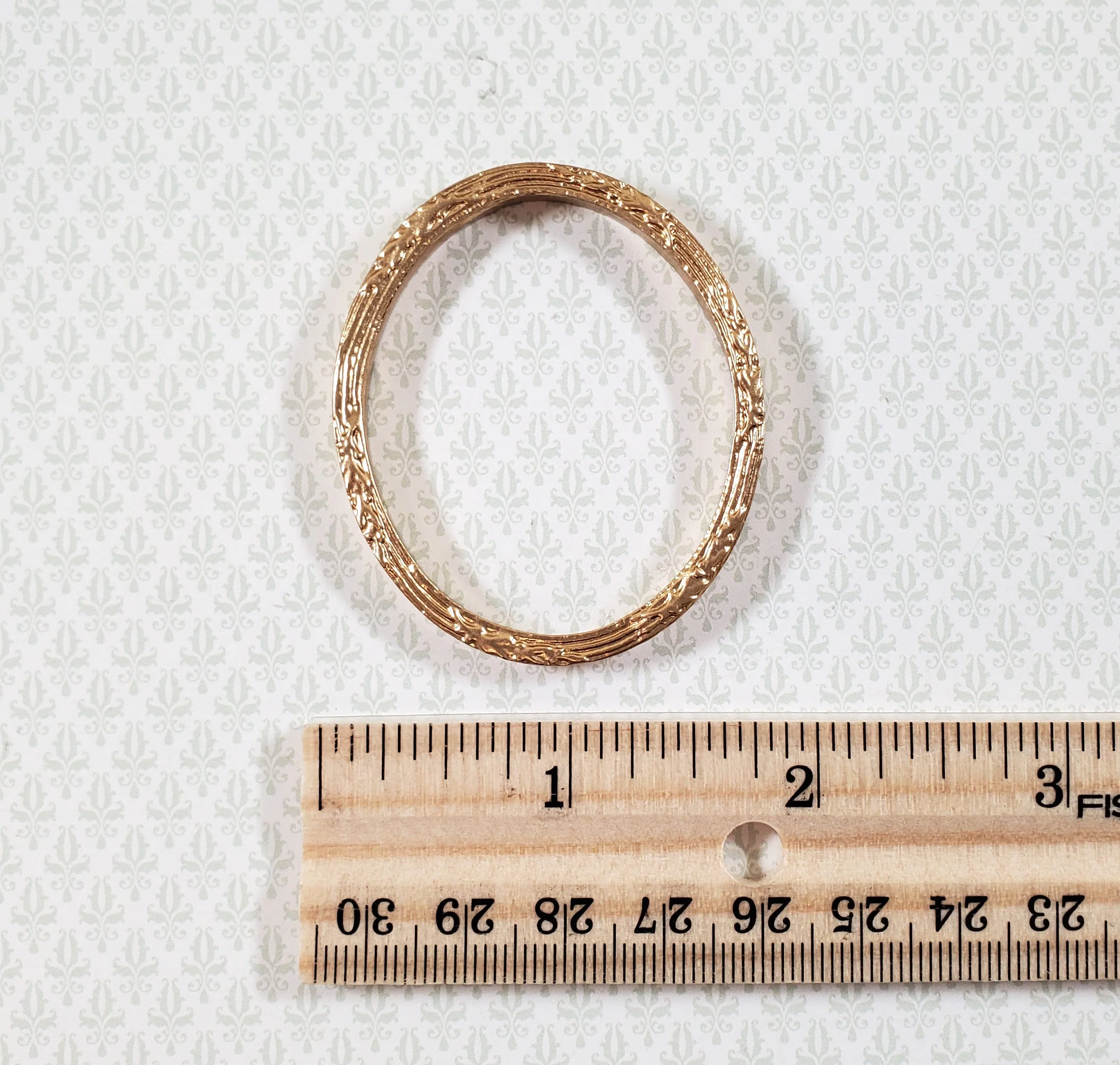 Dollhouse Oval Picture Frame Gold for Paintings Medium Size Miniature - Image 5