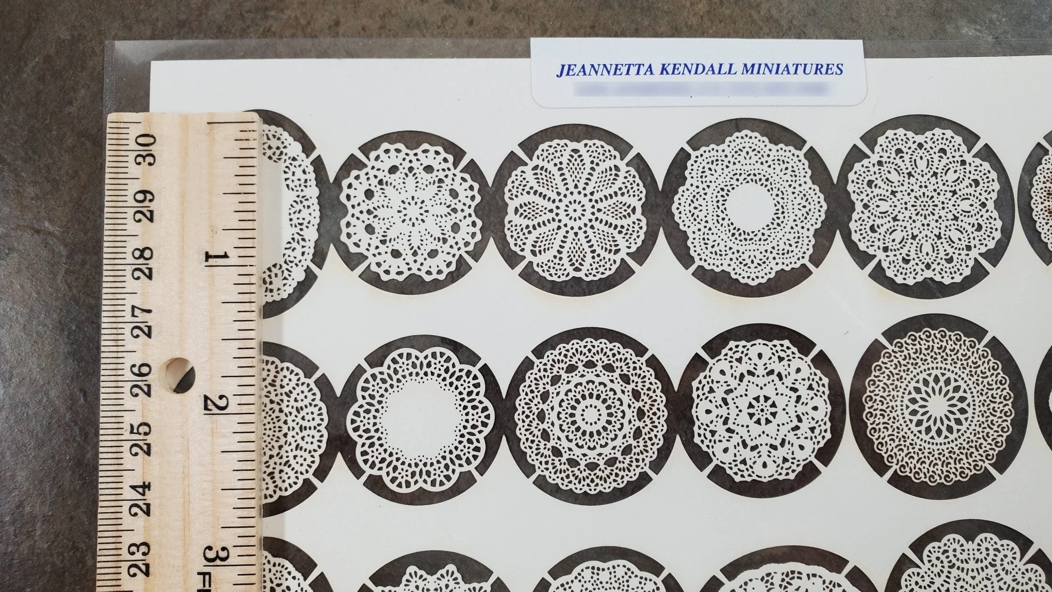 Dollhouse Paper Doilies Laser Cut Victorian Style 1:12 Scale Miniatures JKM160 - Image 3