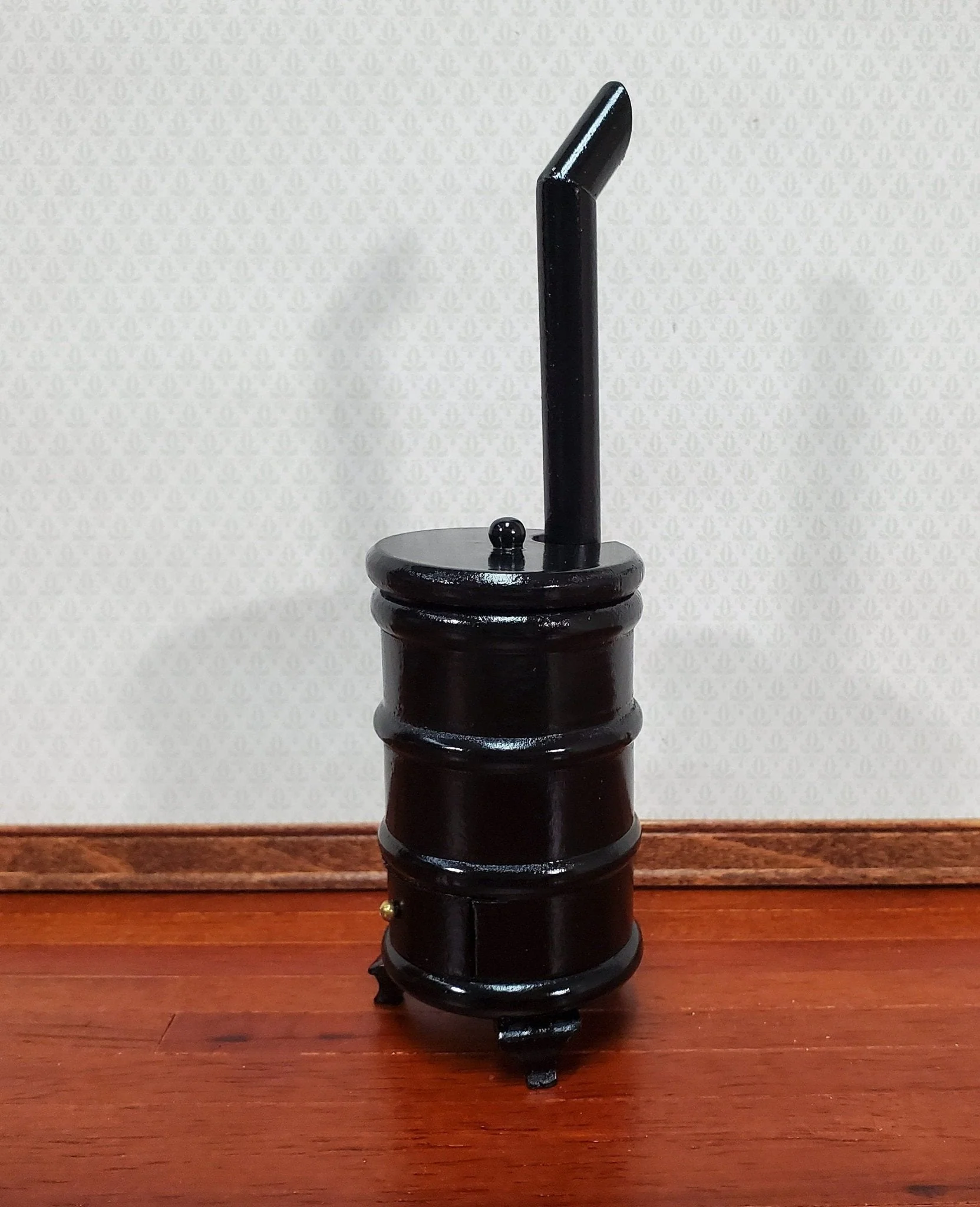 Dollhouse Parlor Stove Round Wood Heating 1:12 Scale Miniature Furniture