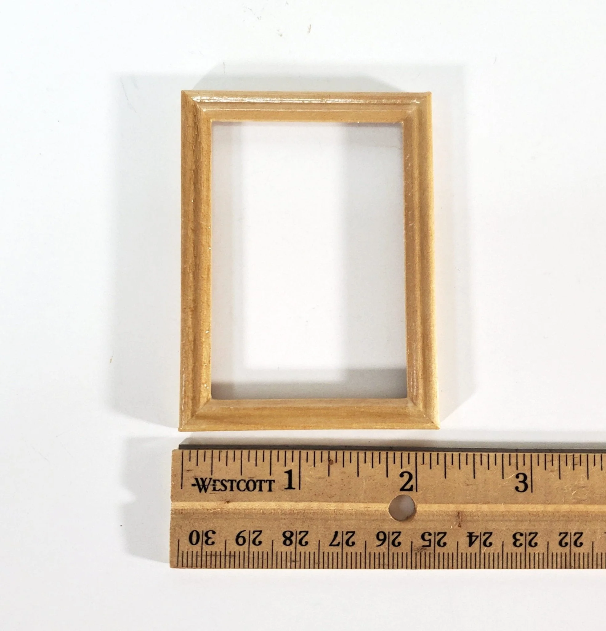 Dollhouse Picture Frame Large Wood Light Oak Finish 1:12 Scale Miniatures - Image 5