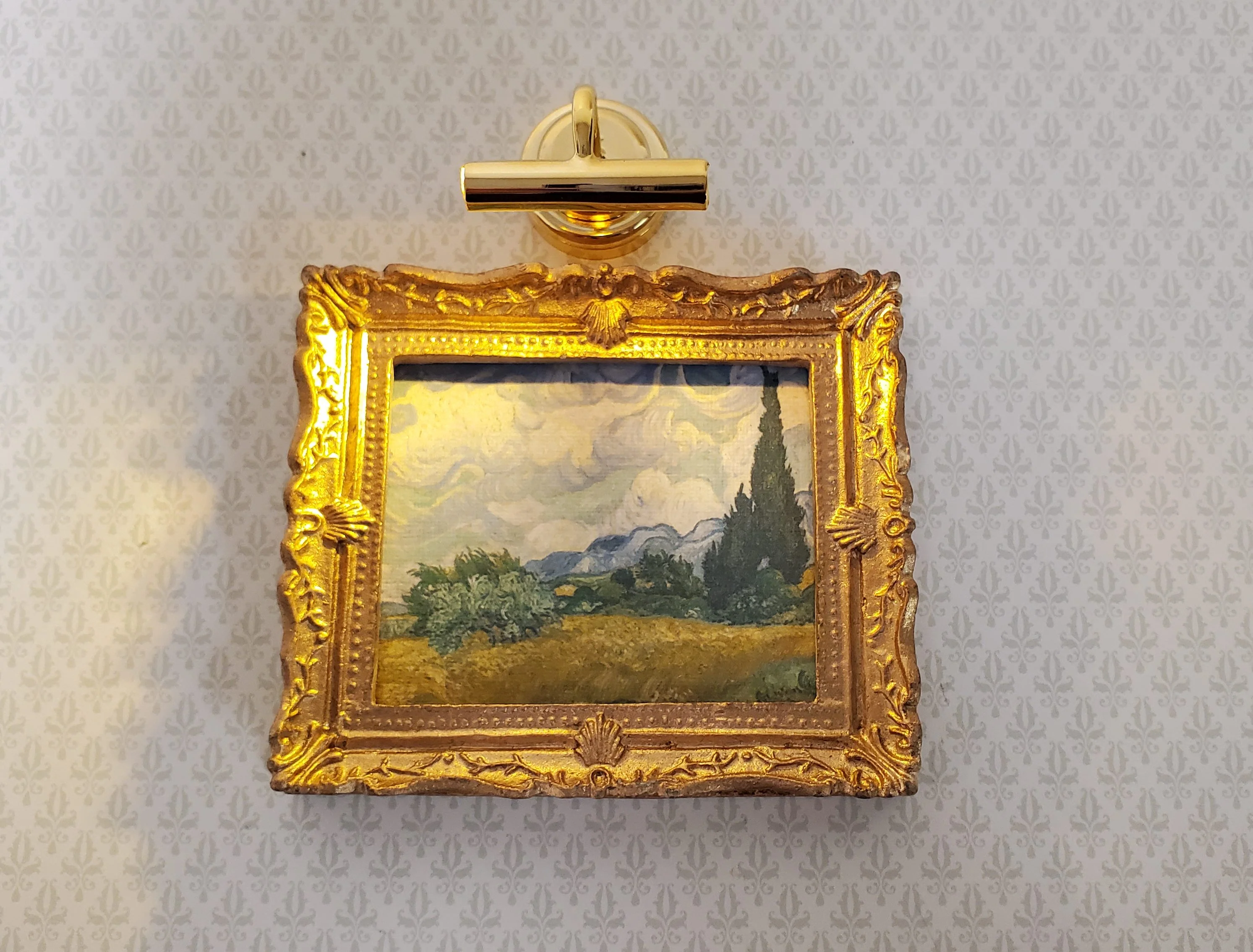 Dollhouse Picture Light or Piano Lamp Battery Operated with Wand 1:12 Miniature - Image 4