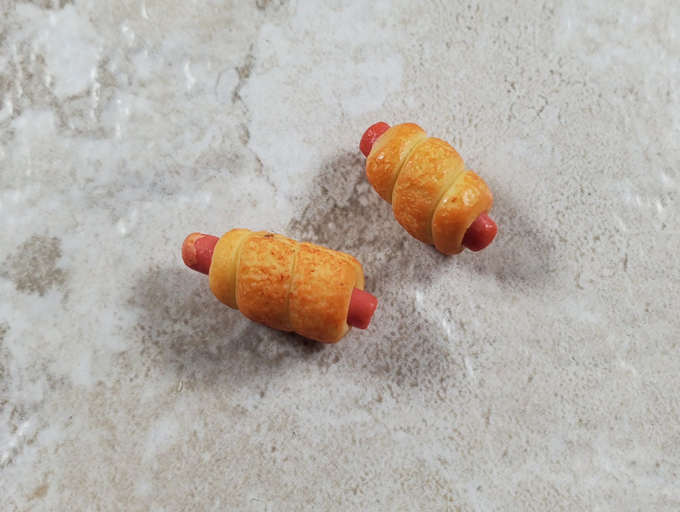 Dollhouse Pigs in a Blanket Hot Dogs Set of 2 1:12 Scale Miniature Food Kitchen - Image 2