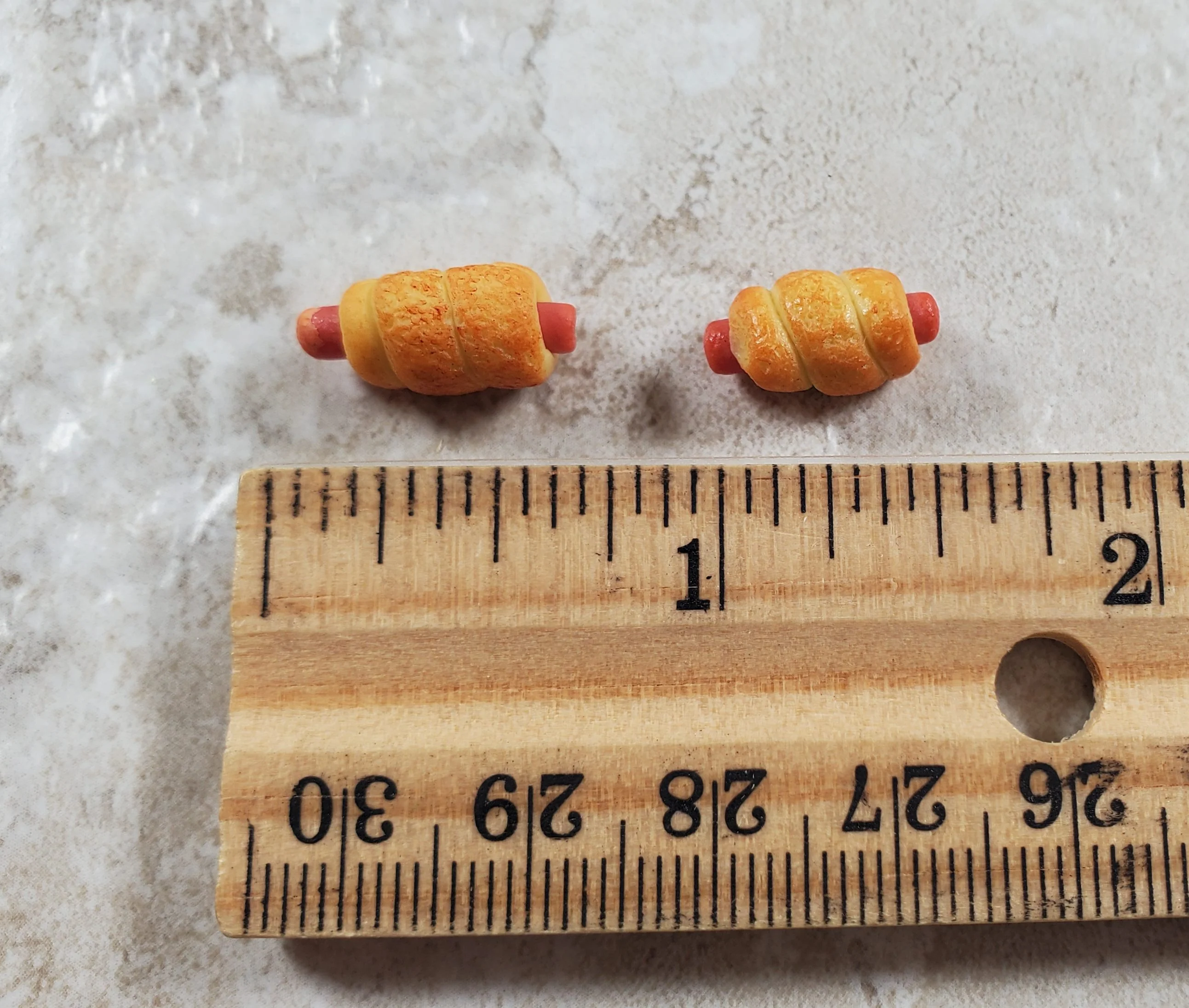 Dollhouse Pigs in a Blanket Hot Dogs Set of 2 1:12 Scale Miniature Food Kitchen - Image 3