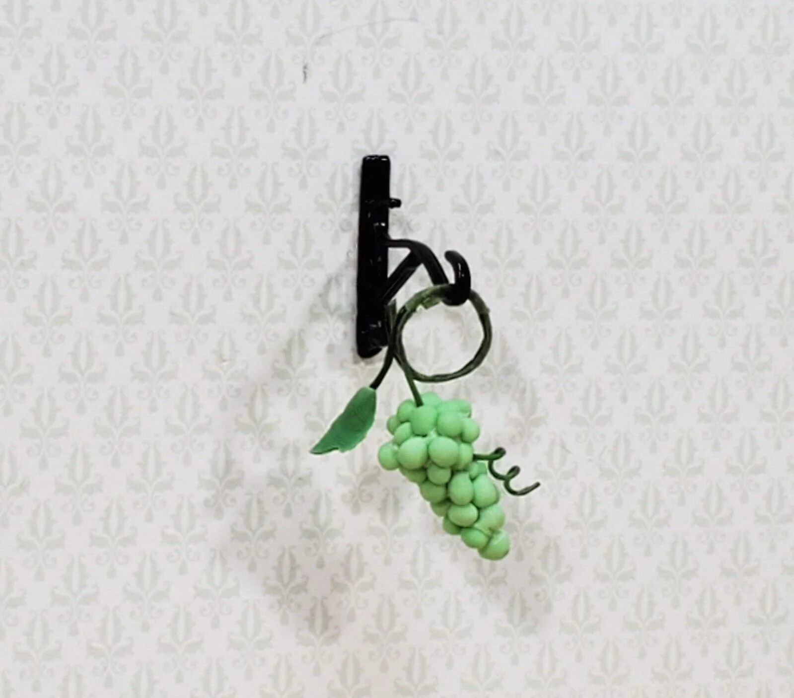 Dollhouse Plant Hanger Wall Hook Black Metal 1:12 Scale Miniature Island Crafts - Image 2