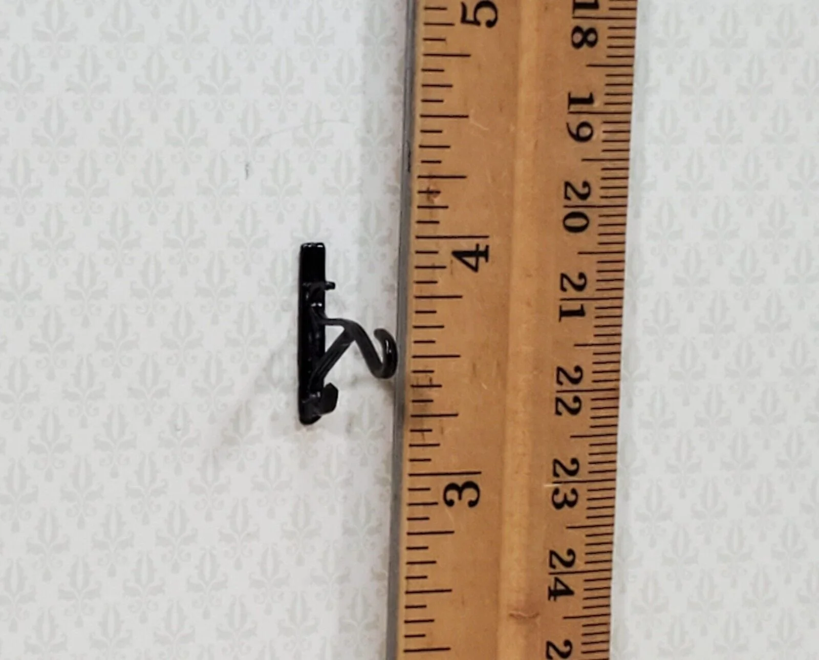 Dollhouse Plant Hanger Wall Hook Black Metal 1:12 Scale Miniature Island Crafts - Image 3