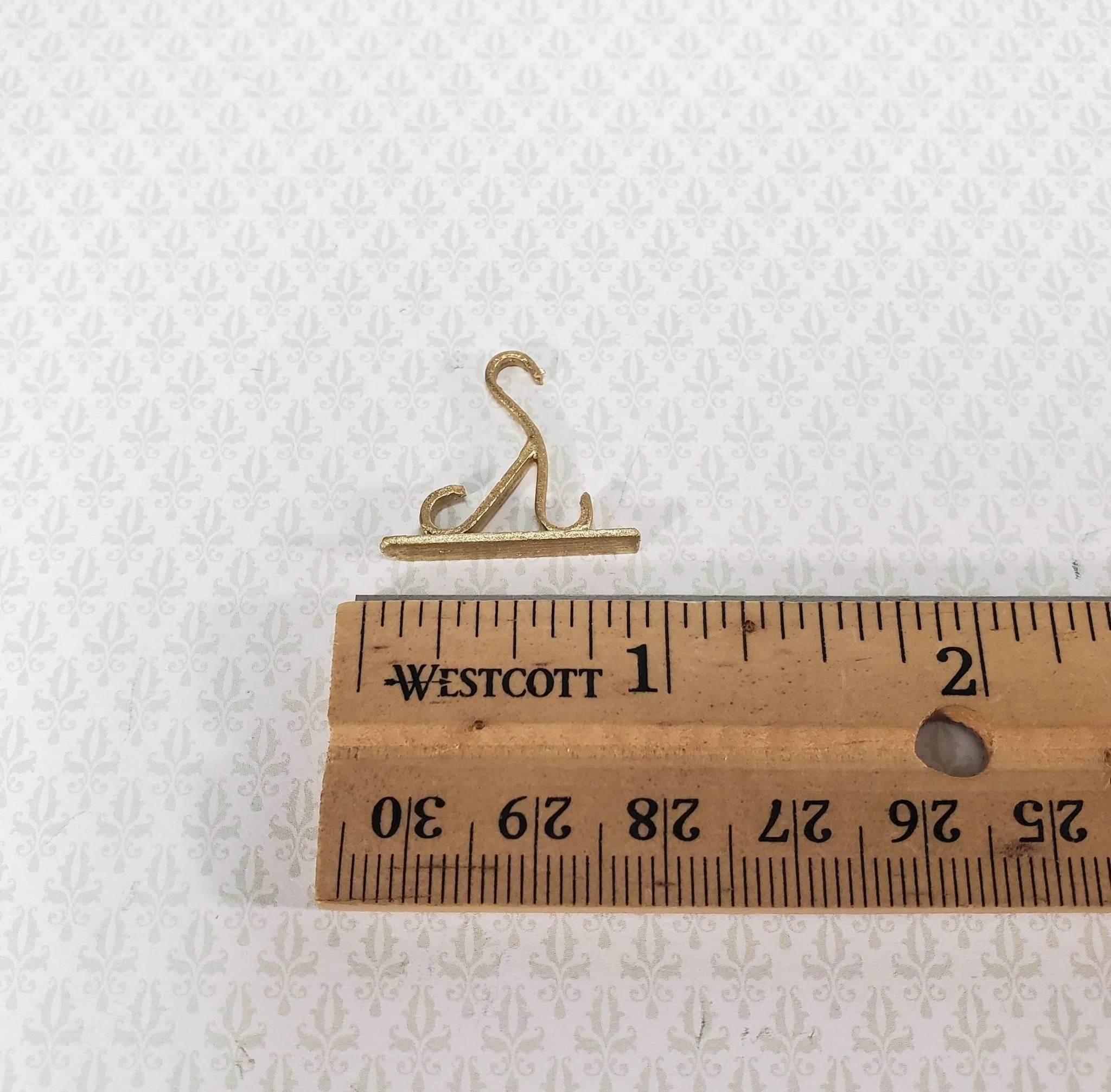 Dollhouse Plant Hanger Wall Hook Gold Metal 1:12 Scale Miniature - Image 4