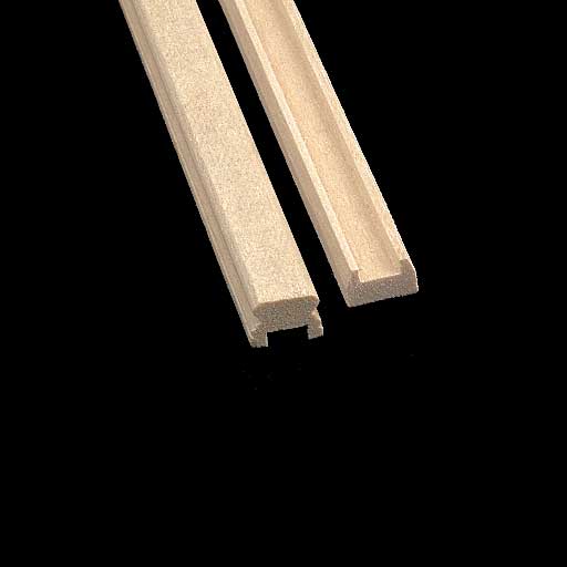 Dollhouse Porch Railing 2 Sets Top & Bottom Square Slots 1:12 Houseworks 7211 - Image 3
