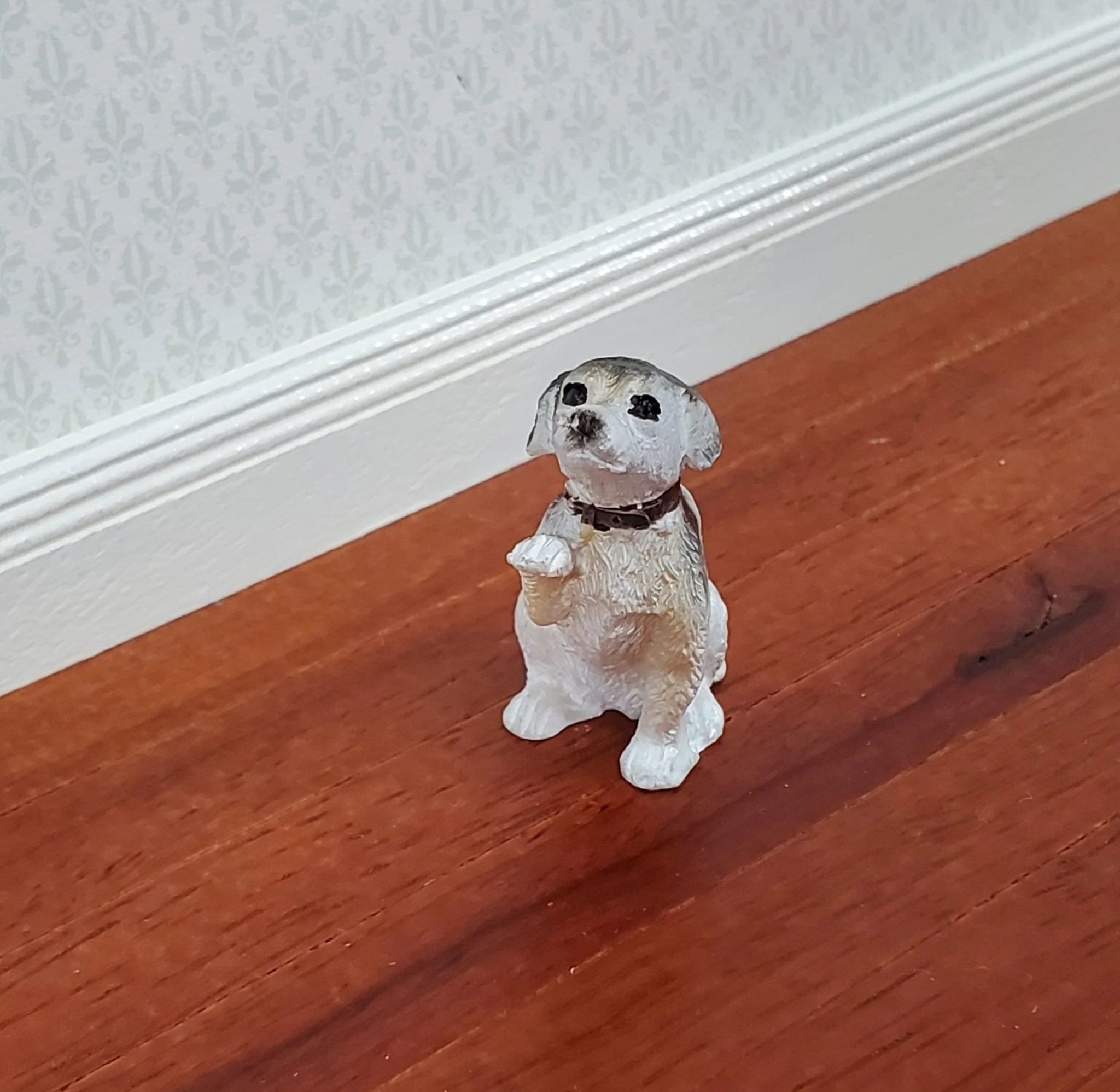 Dollhouse Puppy Dog Jack Russel Terrier "Shake" 1:12 Scale Miniature Pet Cast Resin - Image 2