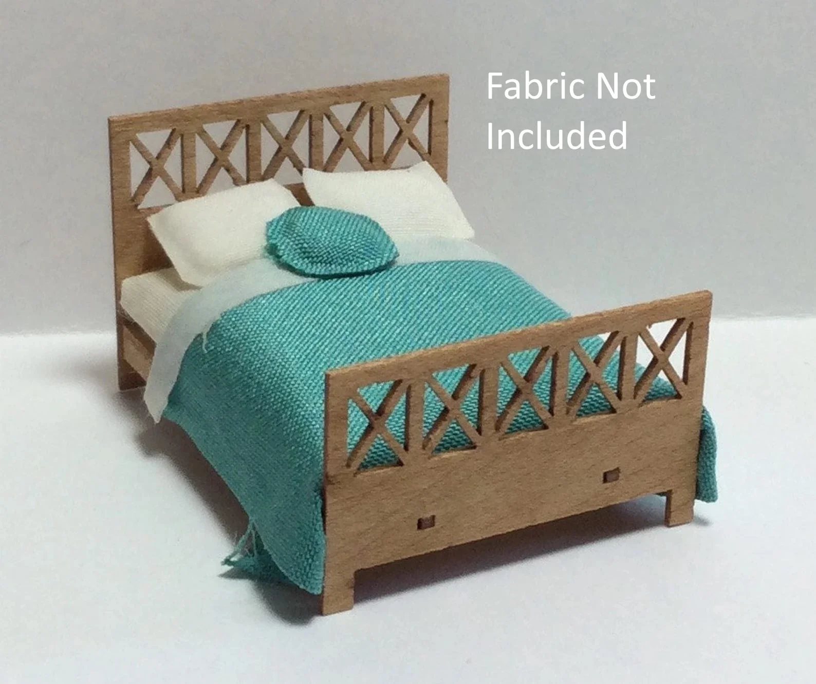Dollhouse Quarter Scale Furniture KIT DIY Modern Style Bedroom Bed Dressers 1:48 - Image 6