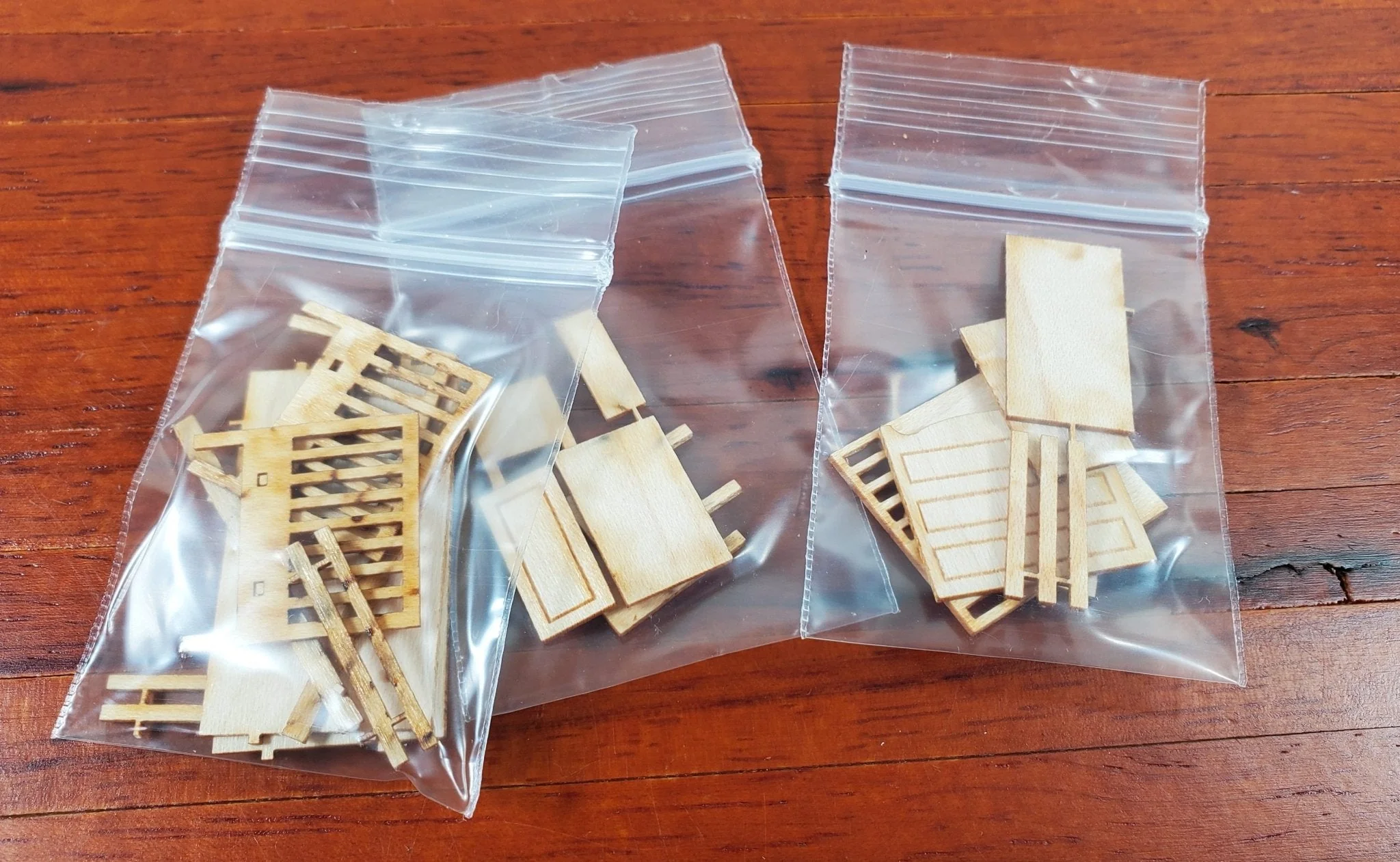Dollhouse Quarter Scale Furniture KIT DIY Modern Style Bedroom Beds Dresser 1:48 - Image 3