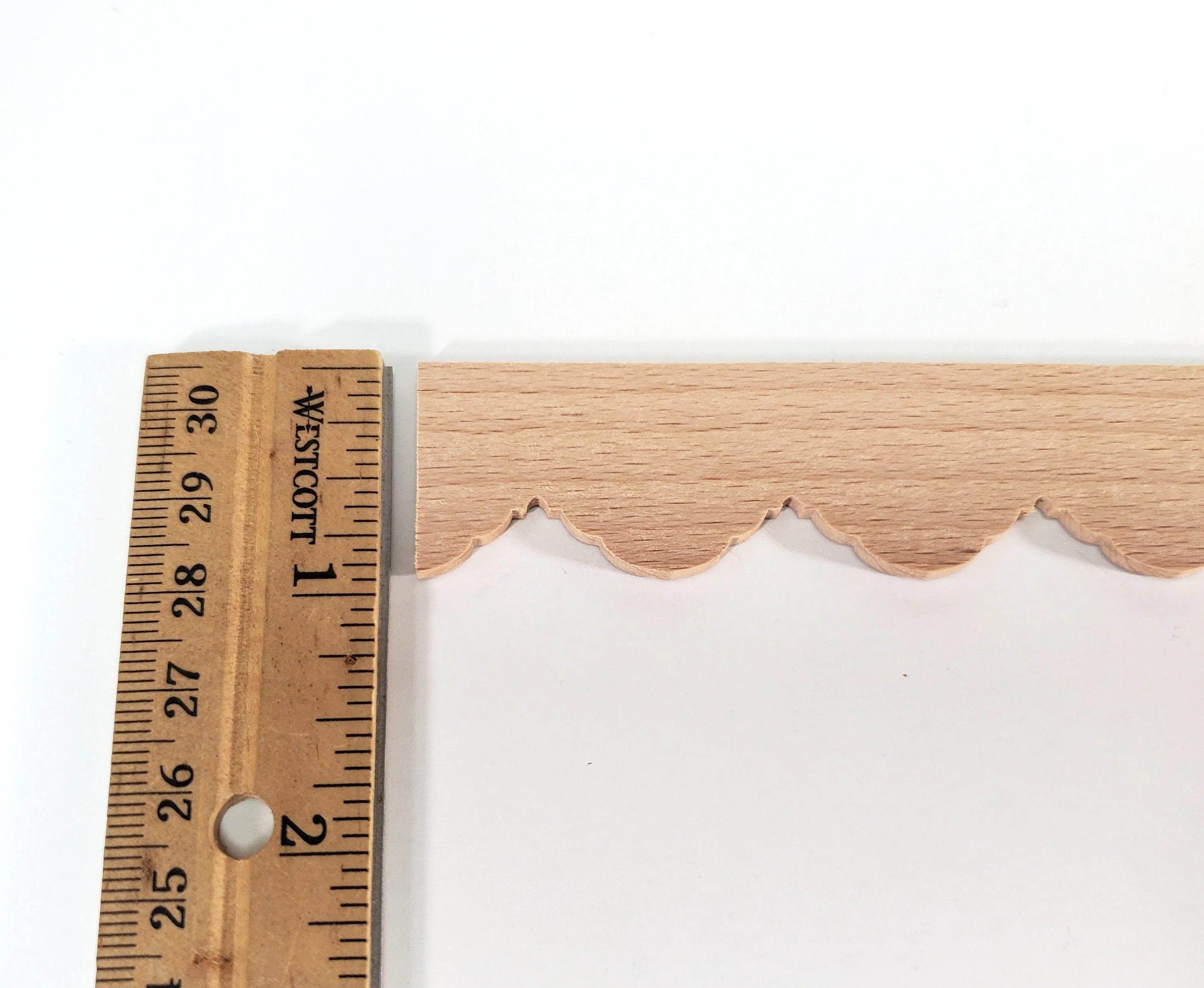 Dollhouse Scalloped Trim LARGE Fancy Victorian Style Molding 1" x 18" for Miniatures - Image 3