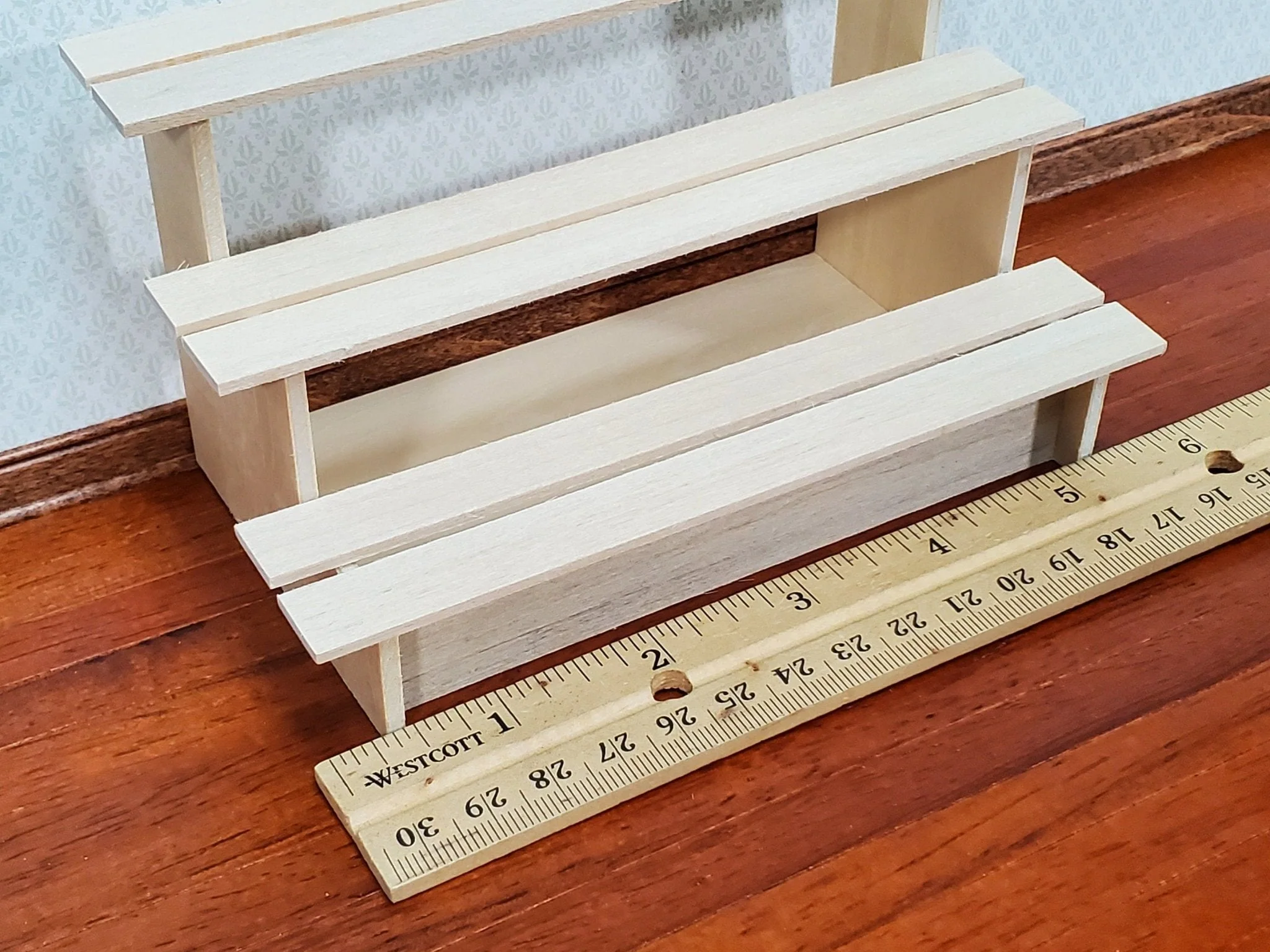 Dollhouse Shelves for Shop or Garden Unpainted Wood 1:12 Scale Miniature - Image 5