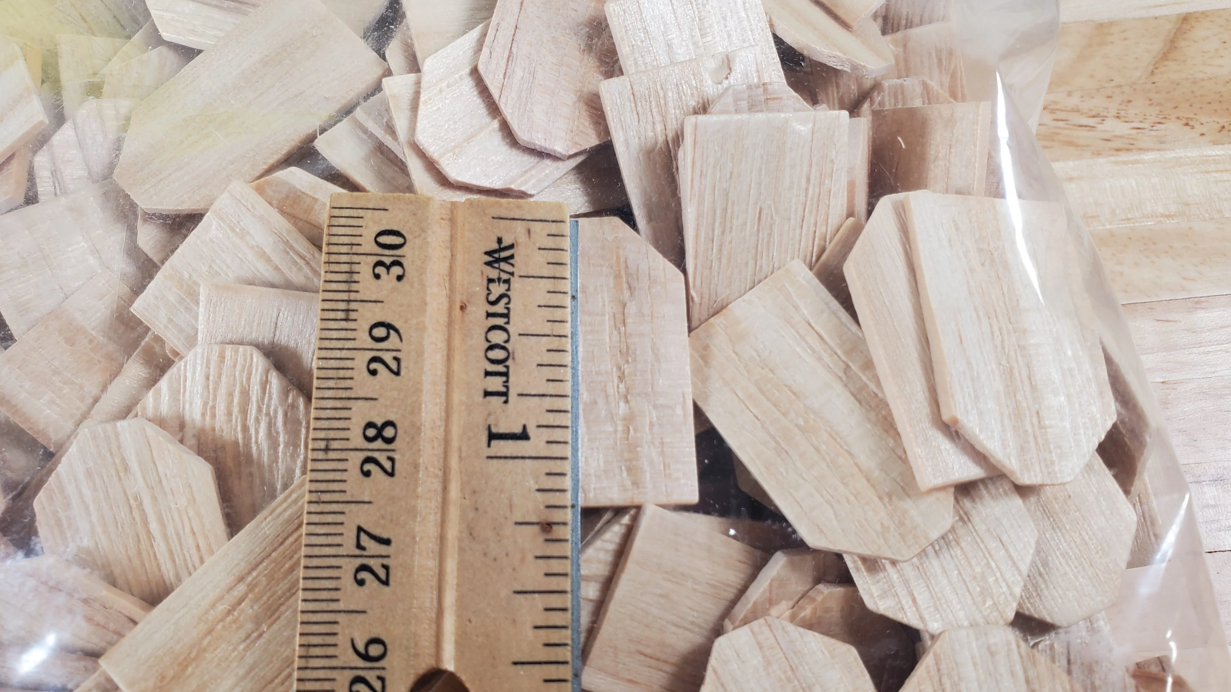 Dollhouse Shingles Octagon Butt Large Bag Light Wood 1:12 Scale 1000 pcs HW7103 - Image 5