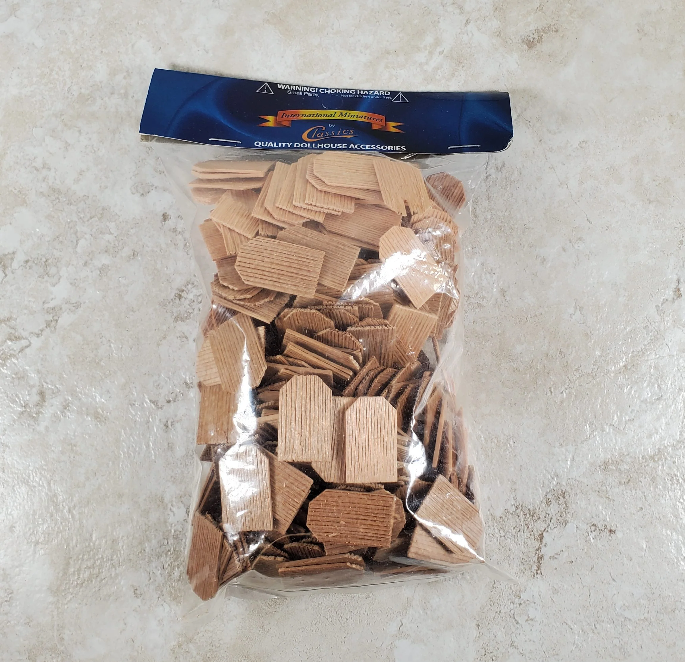 Dollhouse Shingles Small Bag Cedar Wood Square 250 pieces Alessio Miniatures