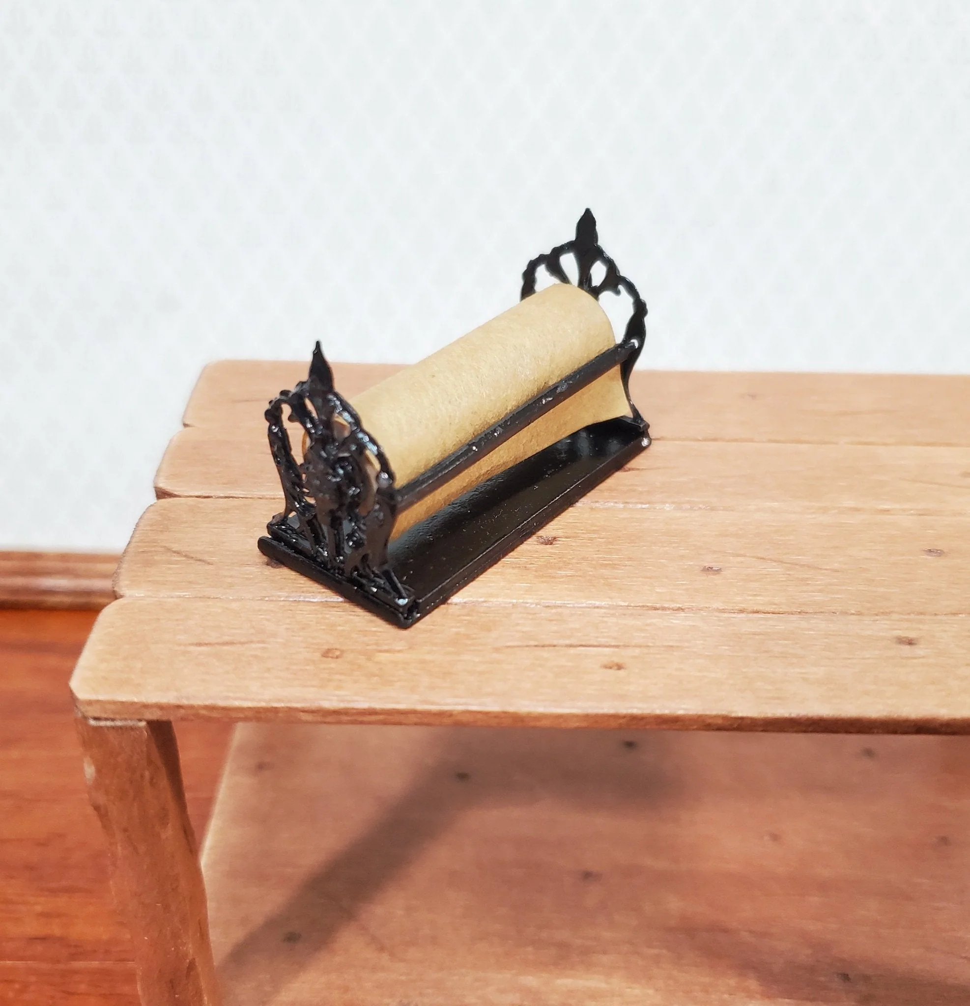 Dollhouse Shop Paper Holder Metal Butcher Cheese Meat 1:12 Scale Accessory - Image 3