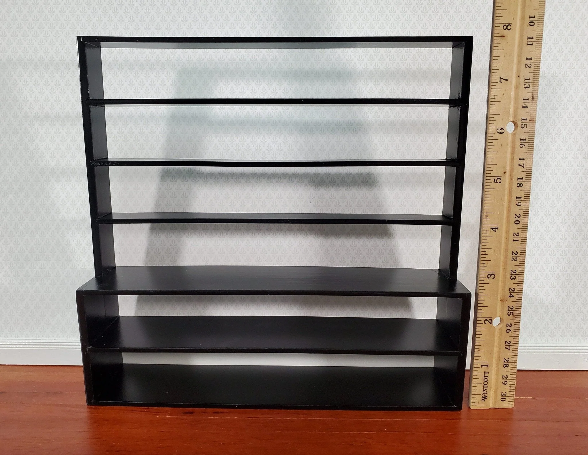 Dollhouse Shop Store Shelves Shelving Black Wood Large 1:12 Scale Miniatures - Image 3