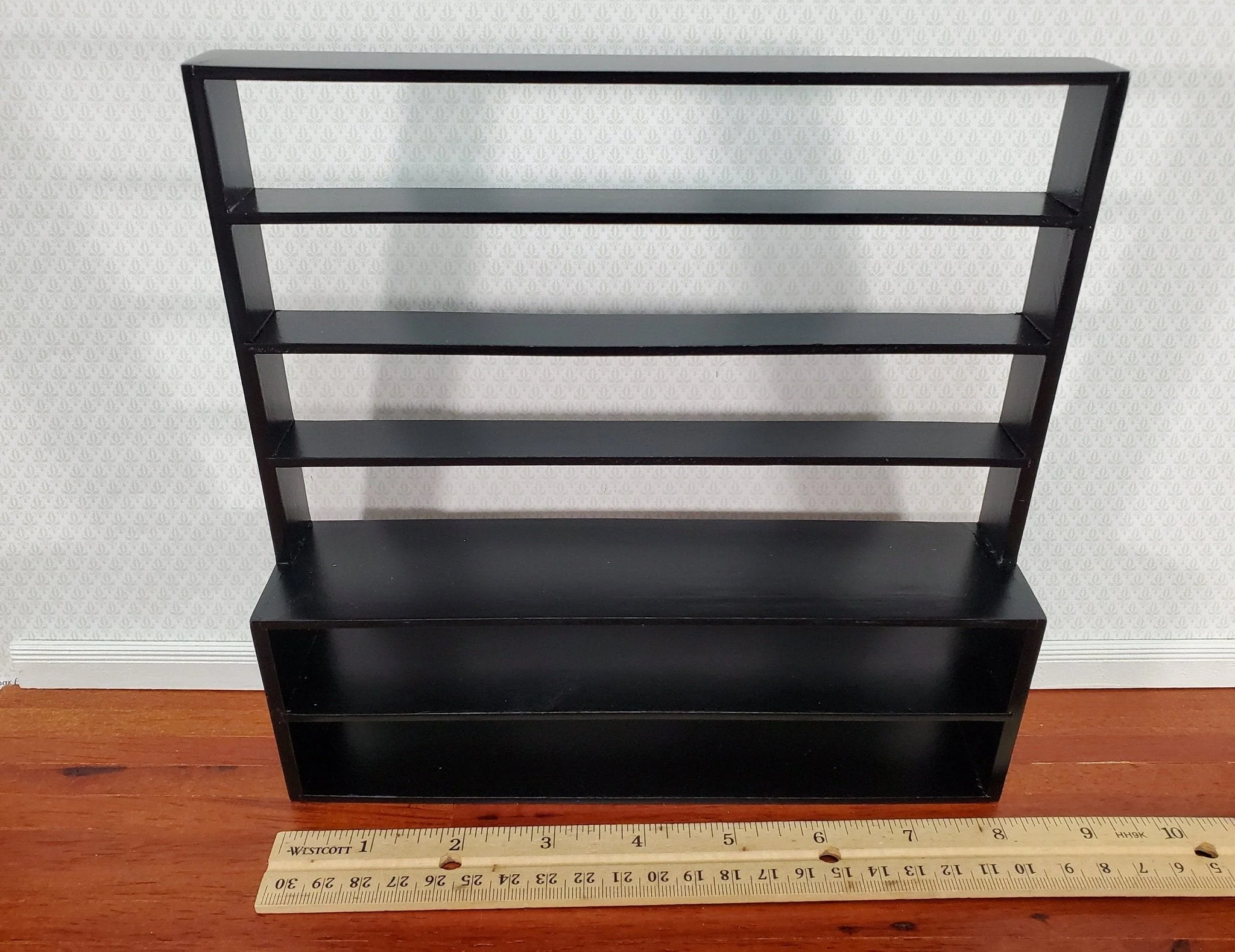 Dollhouse Shop Store Shelves Shelving Black Wood Large 1:12 Scale Miniatures - Image 4