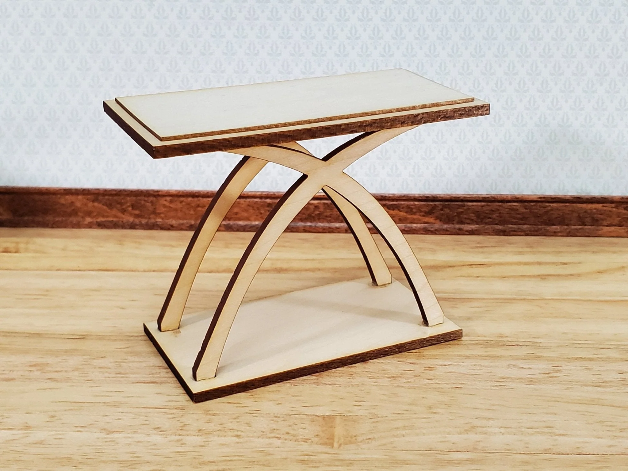 Dollhouse Side or Sofa Table KIT Modern Style 1:12 Scale Miniature Furniture - Image 2