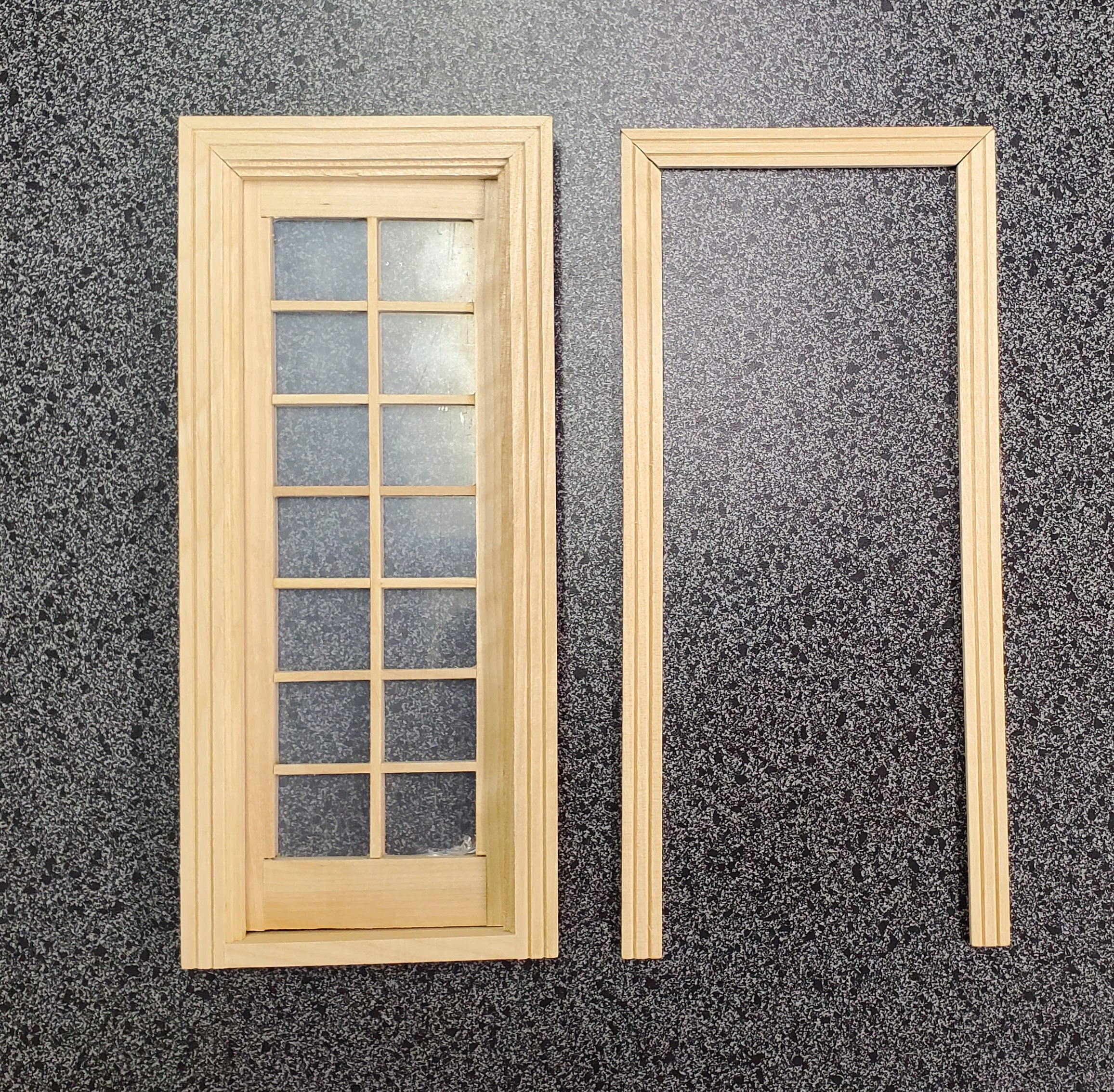 Dollhouse Single French Door Interior or Exterior 14 Pane 1:12 Scale Miniature - Image 3