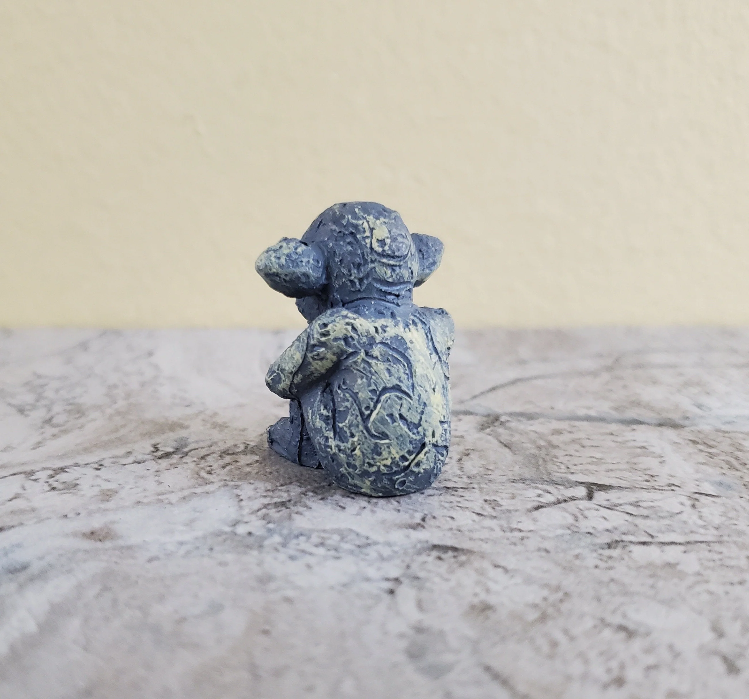 Dollhouse Sitting Gargoyle Goblin for Garden Large 1:12 Scale Miniature 1 1/4" Tall - Image 3