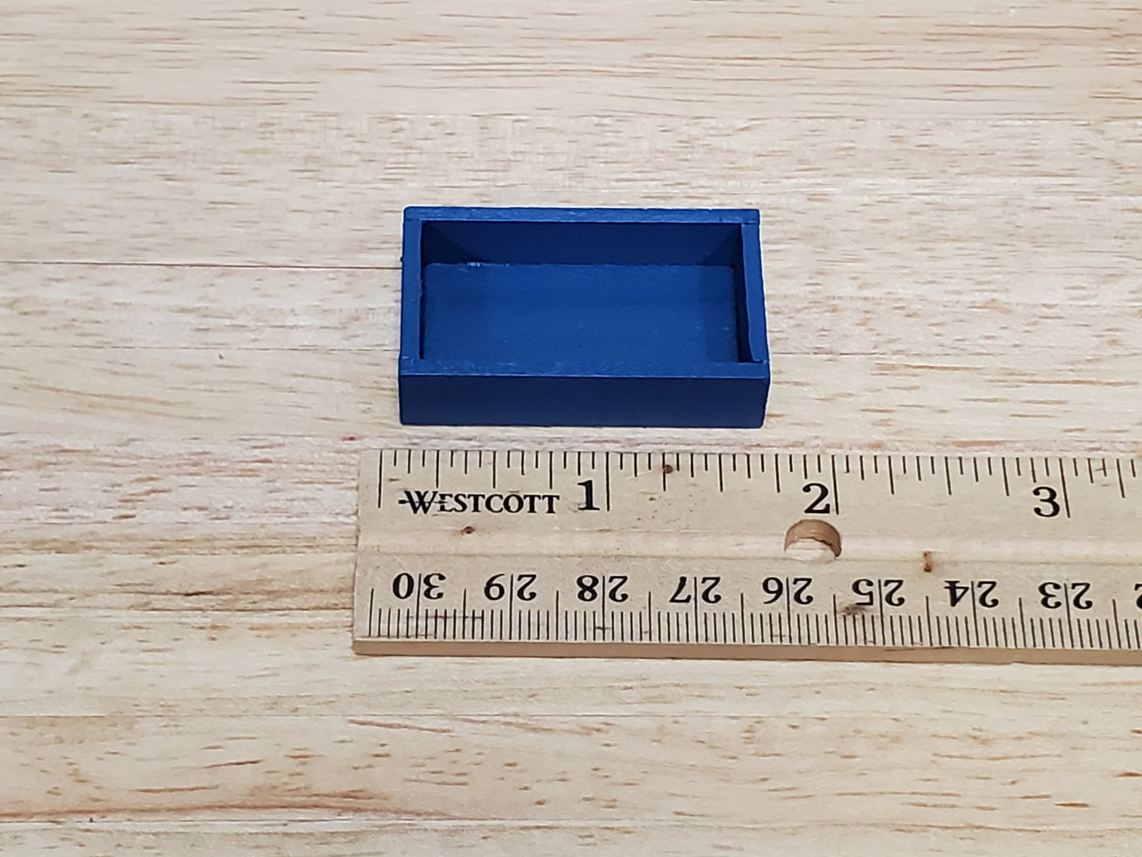 Dollhouse Small Crate Blue Wood for Groceries Fruits Tools 1:12 Scale Miniatures - Image 5