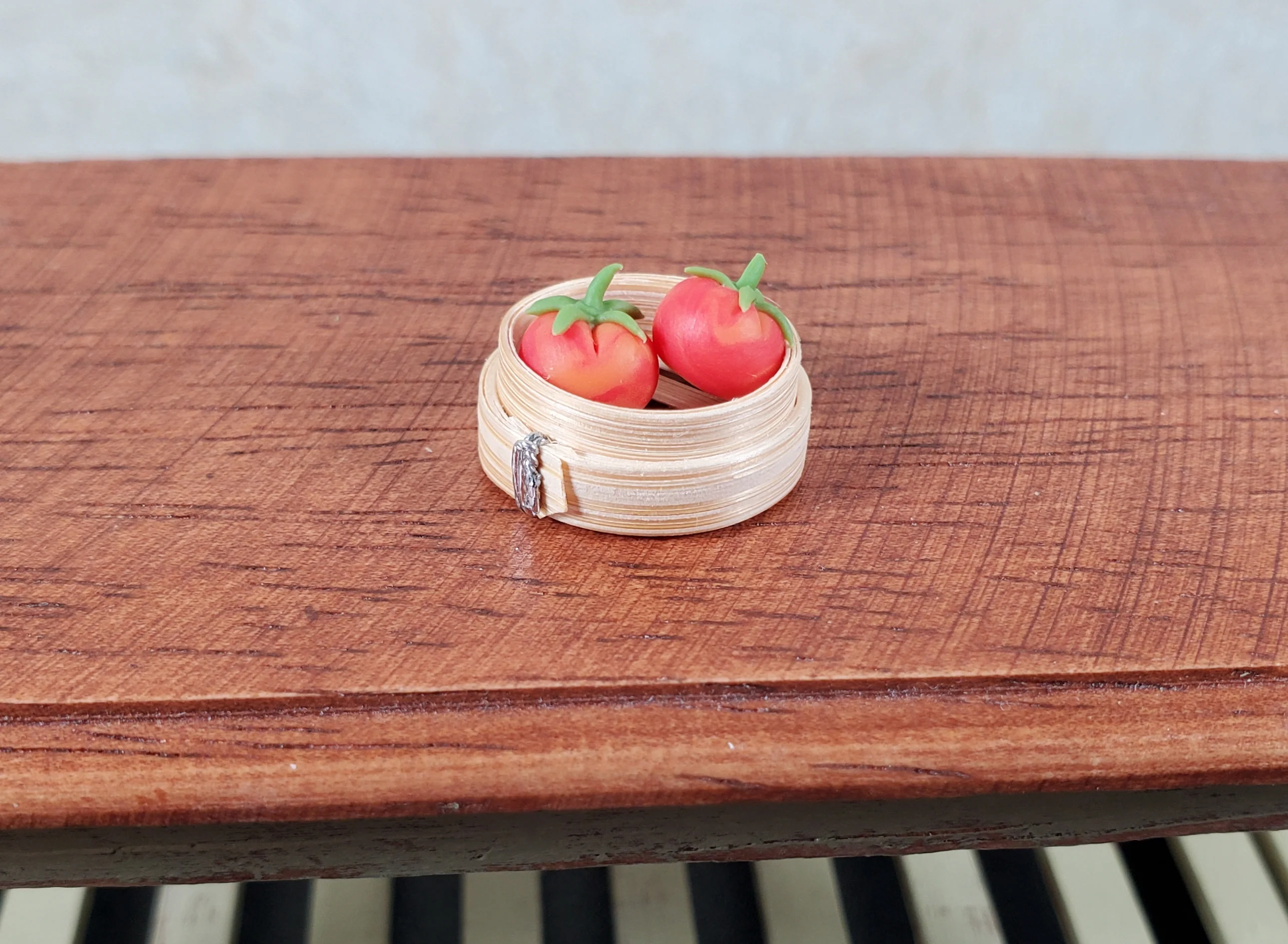 Dollhouse Small Dim Sum Steamer Basket 1:12 Scale Miniature - Image 2