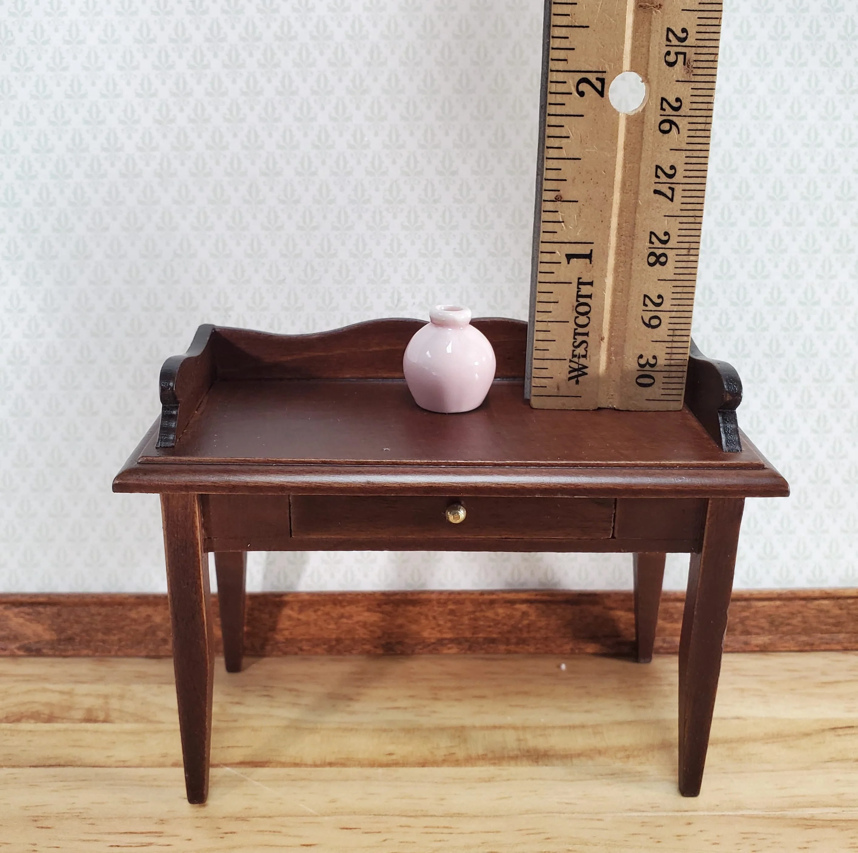Dollhouse Small Vase or Jug Pink Ceramic for Flowers or Decoration 1:12 Scale Miniature - Image 3