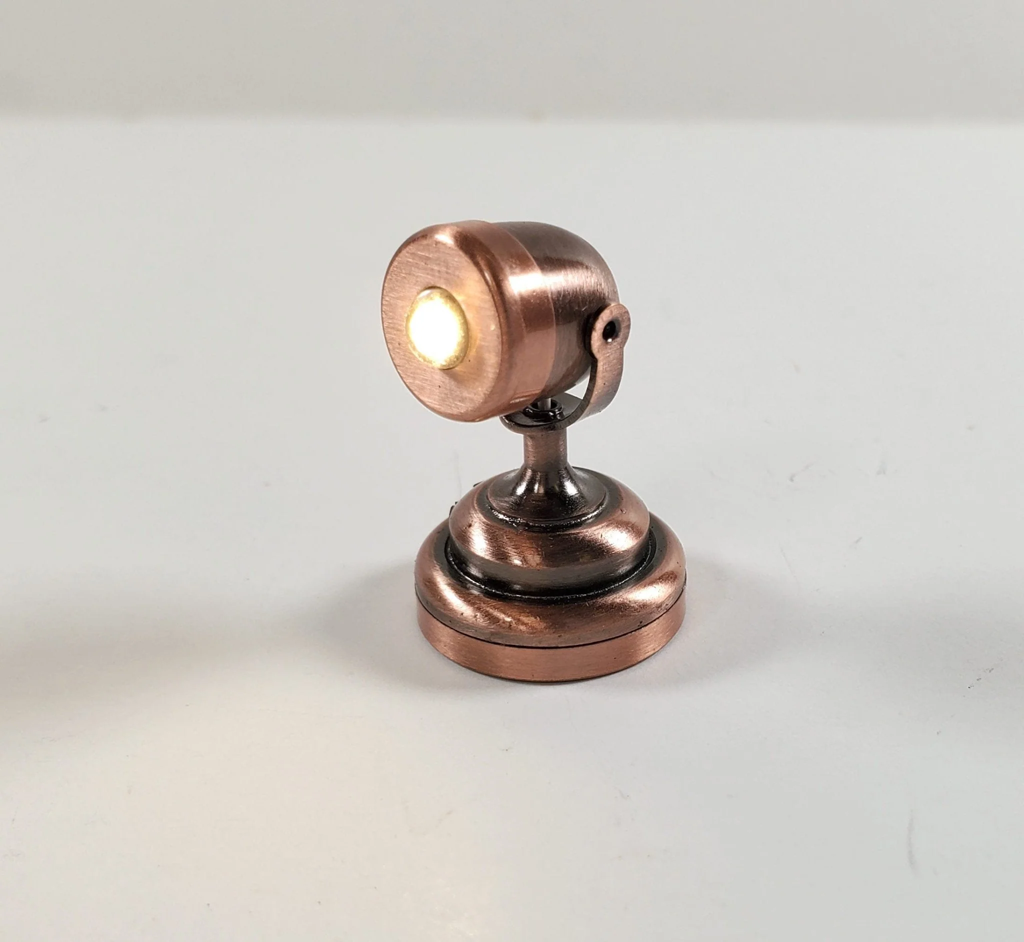 Dollhouse Spot Ceiling Light Bronze Adjustable 1:12 Scale Battery Operated Modern - Image 2